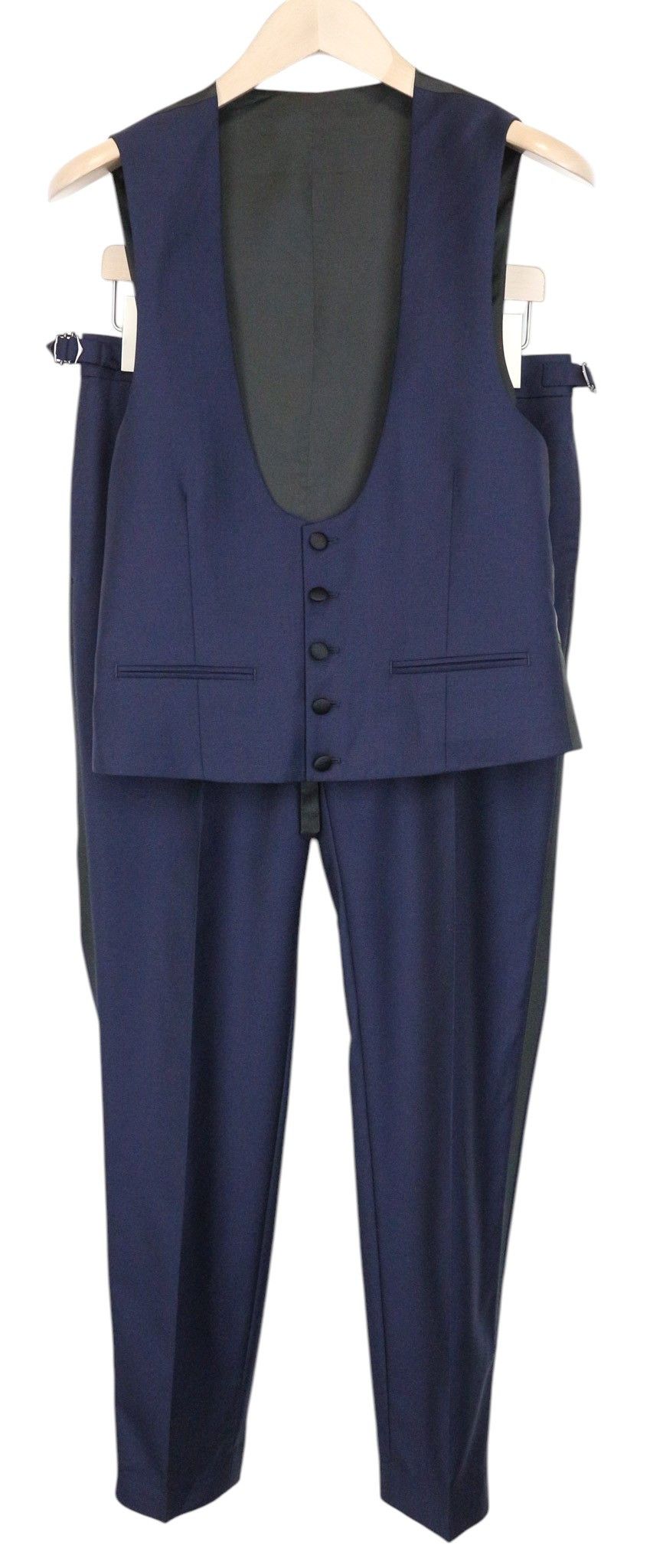 Suitsupply UK36S Navy Slim Wool Tuxedo Suit 75883 Size 36S - 15 Thumbnail