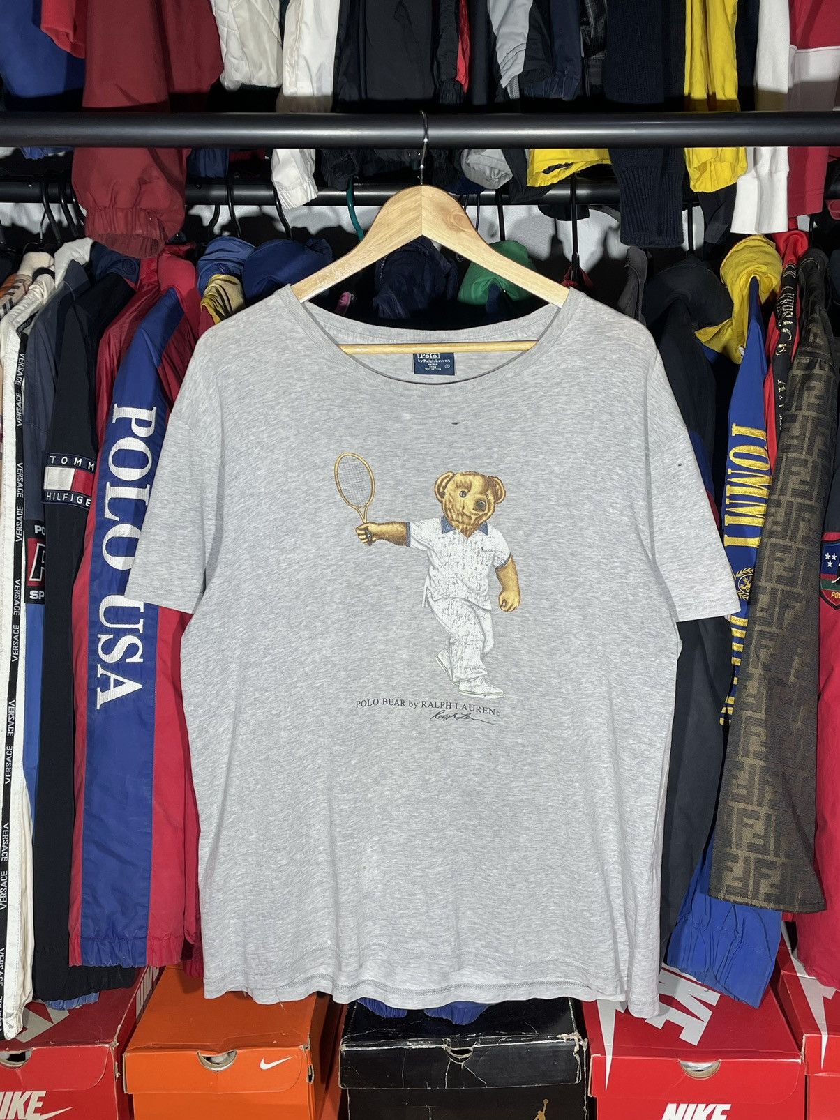 Polo Ralph Lauren × RRL Ralph Lauren × Vintage T-Shirt Polo Bear Tennis OG Vintage Size US M / EU 48-50 / 2 - 1 Thumbnail