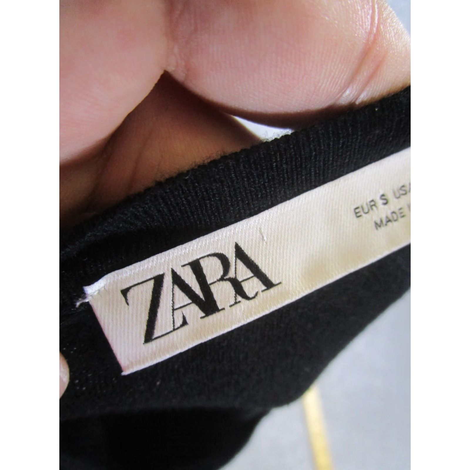 Zara Zara Sweater Womens Small Black Stretch Crew Pullover Size S / US 4 / IT 40 - 6 Thumbnail