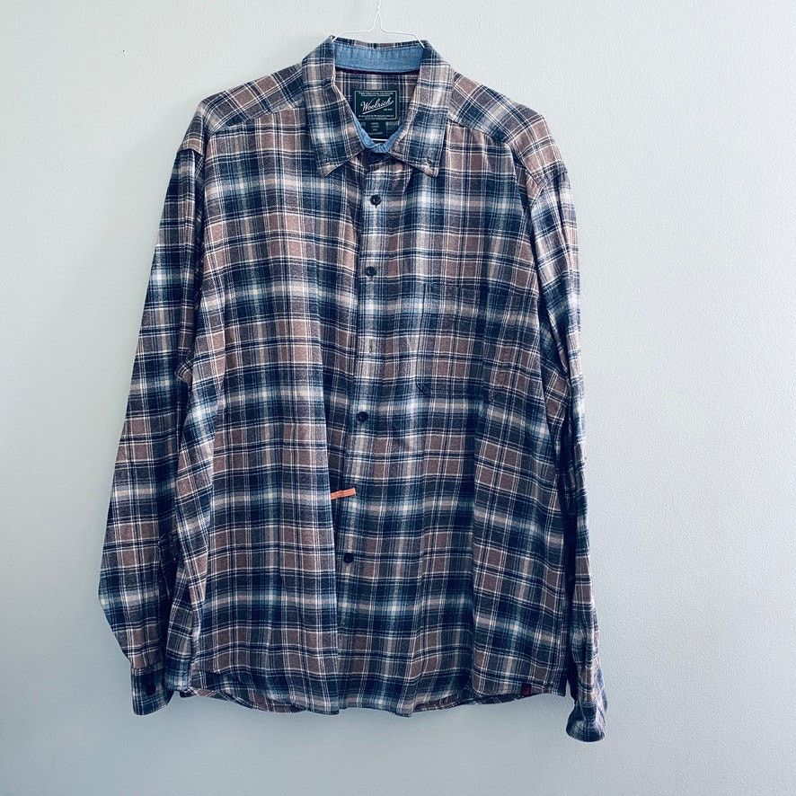 Woolrich Woolen Mills Woolrich brown plaid flannel button down Size US XXL / EU 58 / 5 - 2 Thumbnail