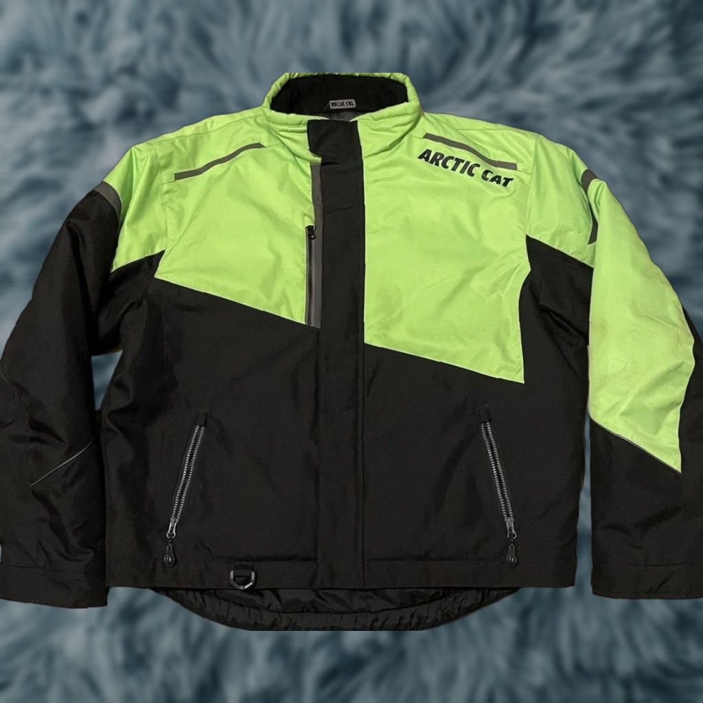 Vintage VINTAGE Arctic Cat Edge Advantage Snowmobile Racing Jacket XL Green Bomber Jacket Men XL Skiing Size US XL / EU 56 / 4 - 1 Thumbnail