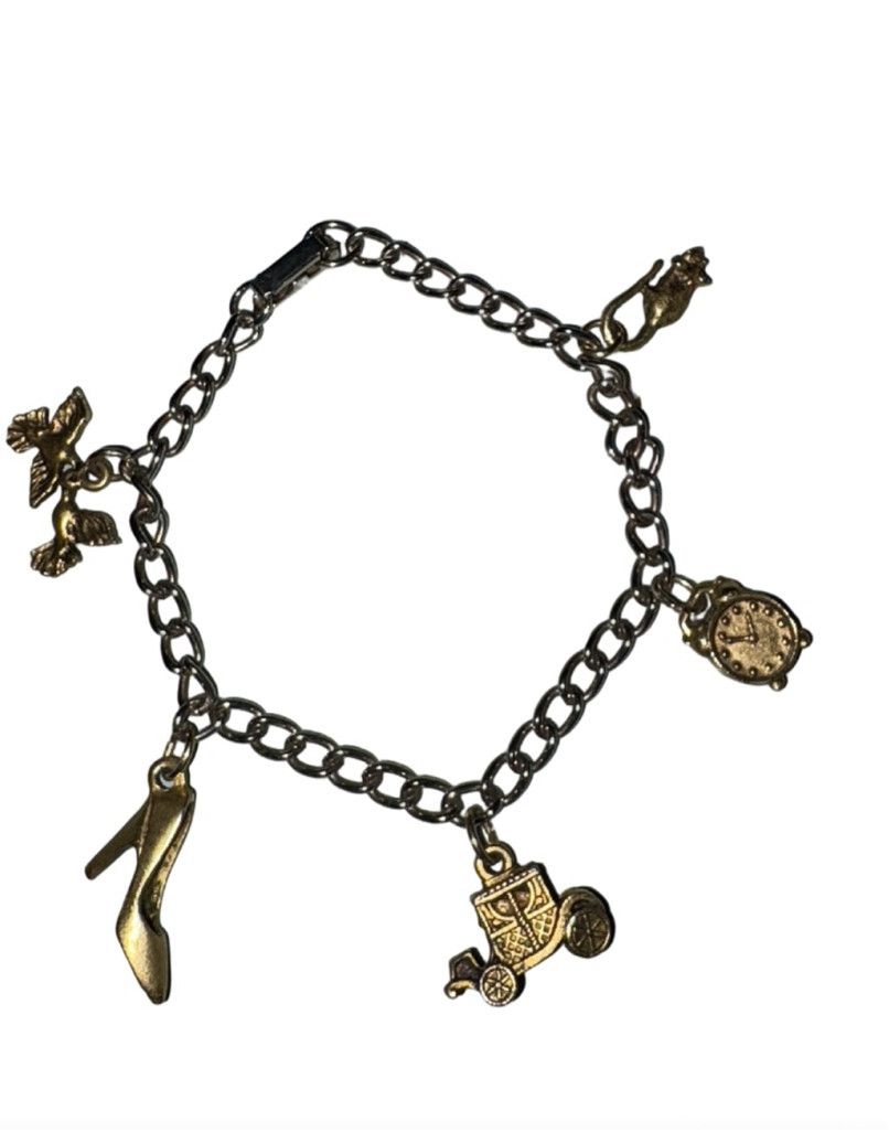 The Unbranded Brand Disney’s Cinderella Silver & Gold Charm Bracelet One Size Size ONE SIZE - 1 Thumbnail
