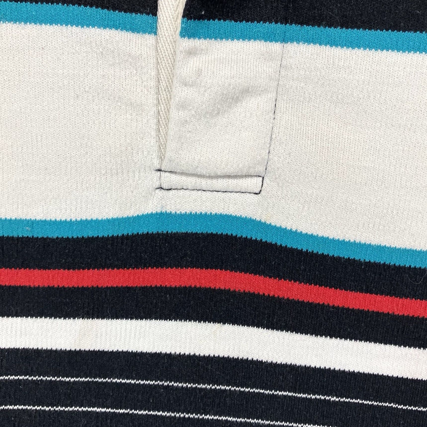 CO VINTAGE Northwestern Knitting Co Rugby Shirt Polo Long Sleeve Black Striped 90s Preppy Mens Medium Size US M / EU 48-50 / 2 - 7 Thumbnail