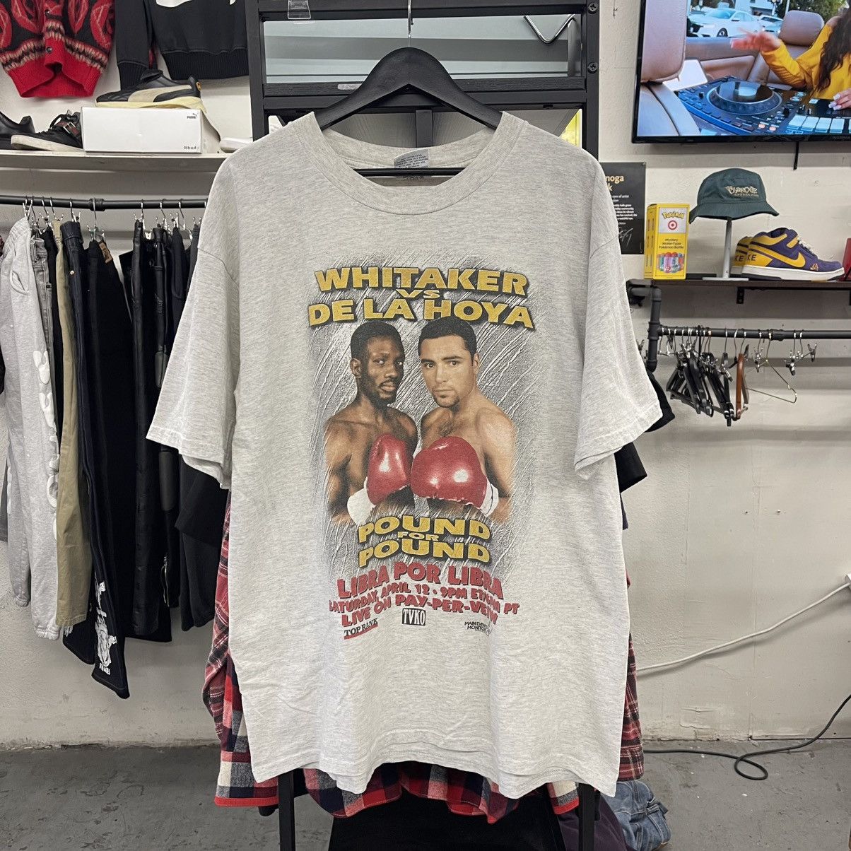 Vintage 1997 Whitaker vs De La Hoya T-shirt Size US XL / EU 56 / 4 - 1 Thumbnail