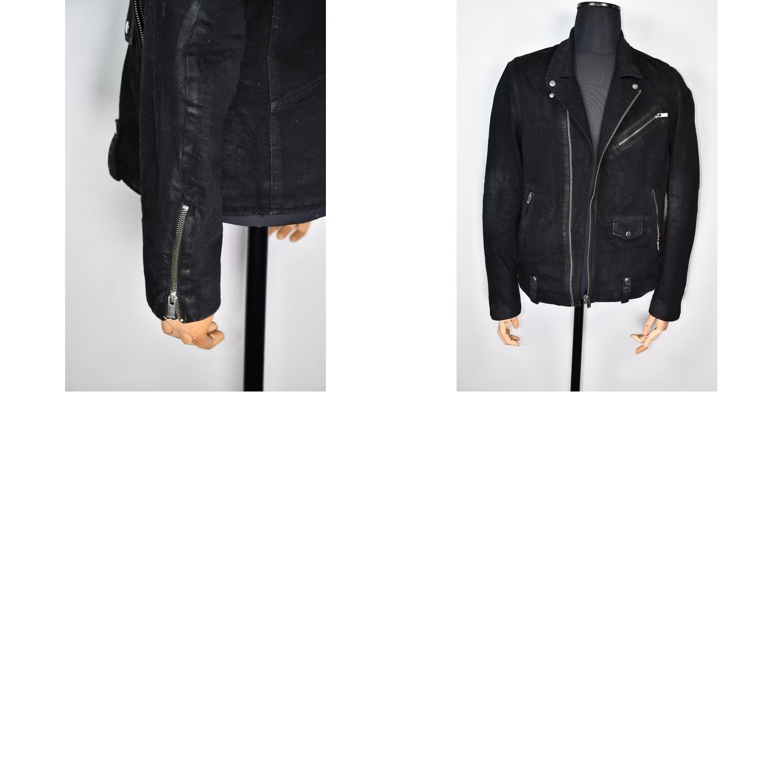 The Kooples The Kooples Jacket Biker Cotton Black L Mens Size US 33 - 9 Thumbnail