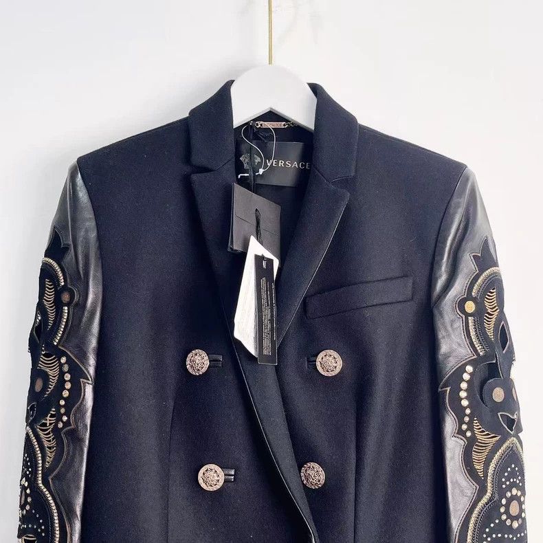 Versace Versace Black heavy woolen jacket Size S / US 4 / IT 40 - 3 Thumbnail