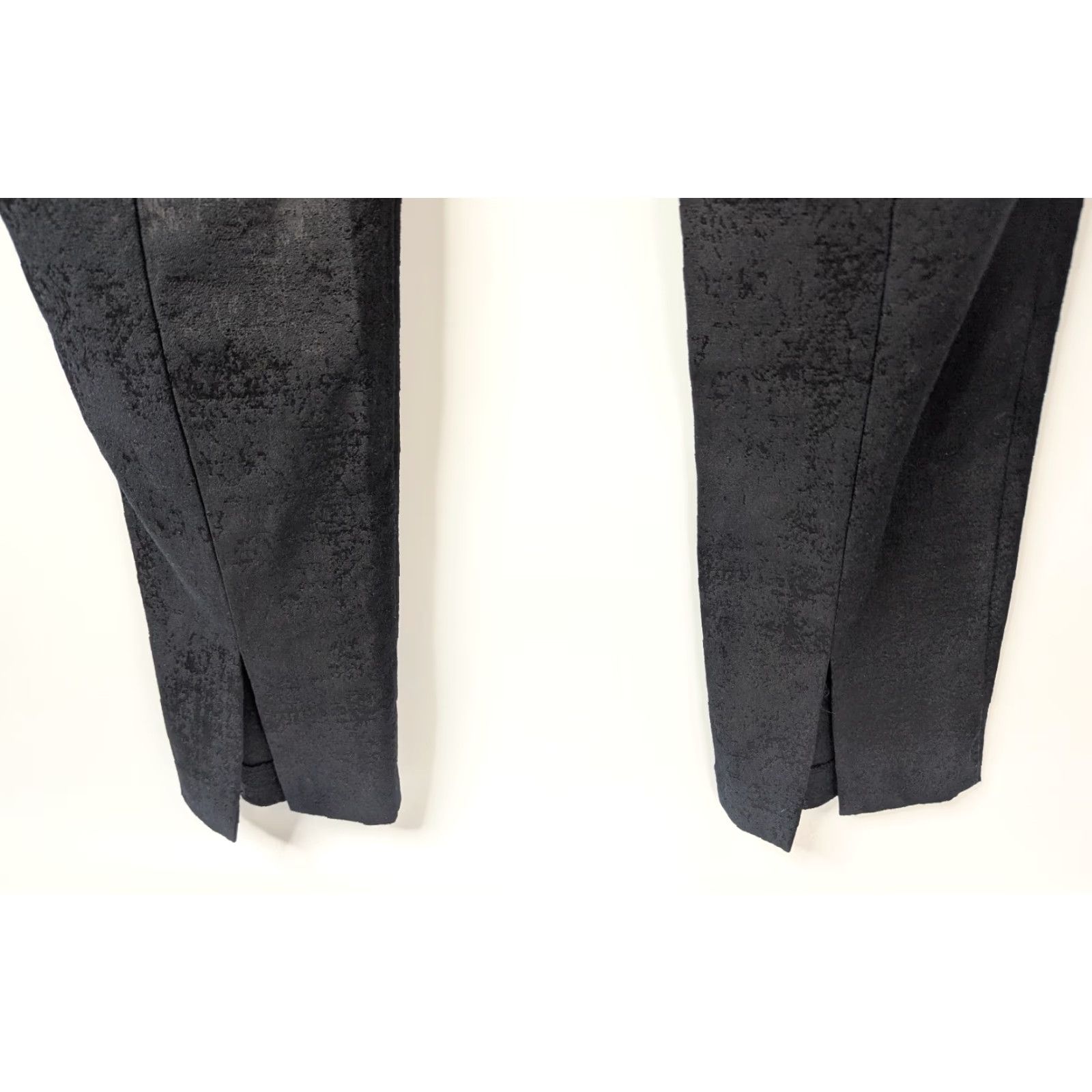 Eileen Fisher Eileen Fisher Women's Dress Pants 12 Black Ink Organic Cotton Textured Tapered Size 34" / US 12 / IT 48 - 7 Thumbnail