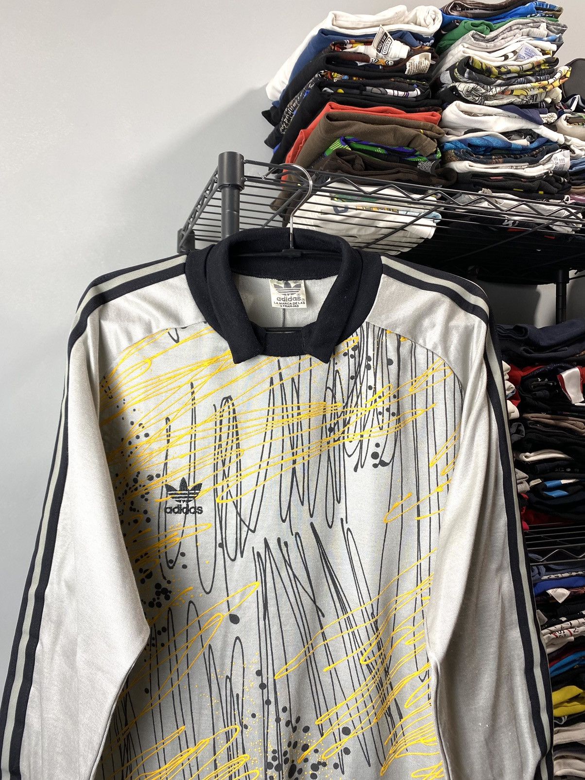 Adidas Rare! Vintage 80’s Adidas Soccer Jersey Longsleeve Size US L / EU 52-54 / 3 - 3 Thumbnail