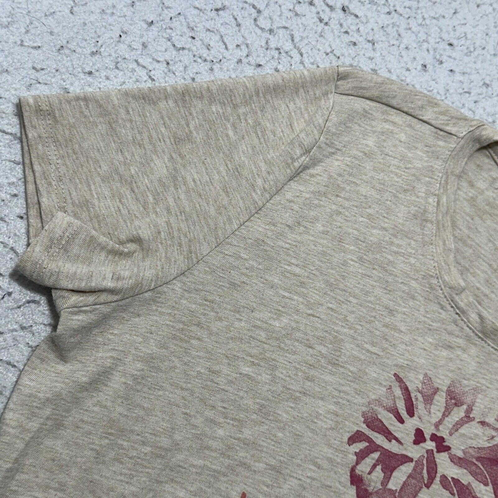 Other Venice Beach Medium Beige Short Sleeve T Shirt Floral Tee Size M / US 6-8 / IT 42-44 - 5 Thumbnail