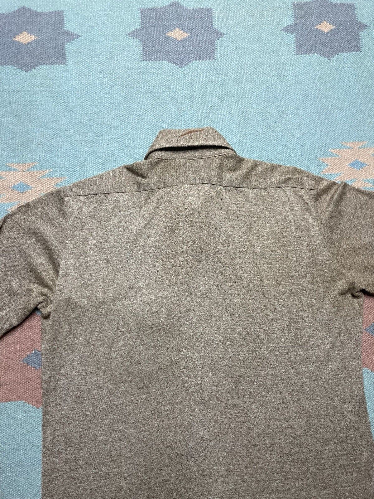 Vintage 60s long sleeve polo shirt poly cotton knit dagger collar L Size US L / EU 52-54 / 3 - 9 Thumbnail