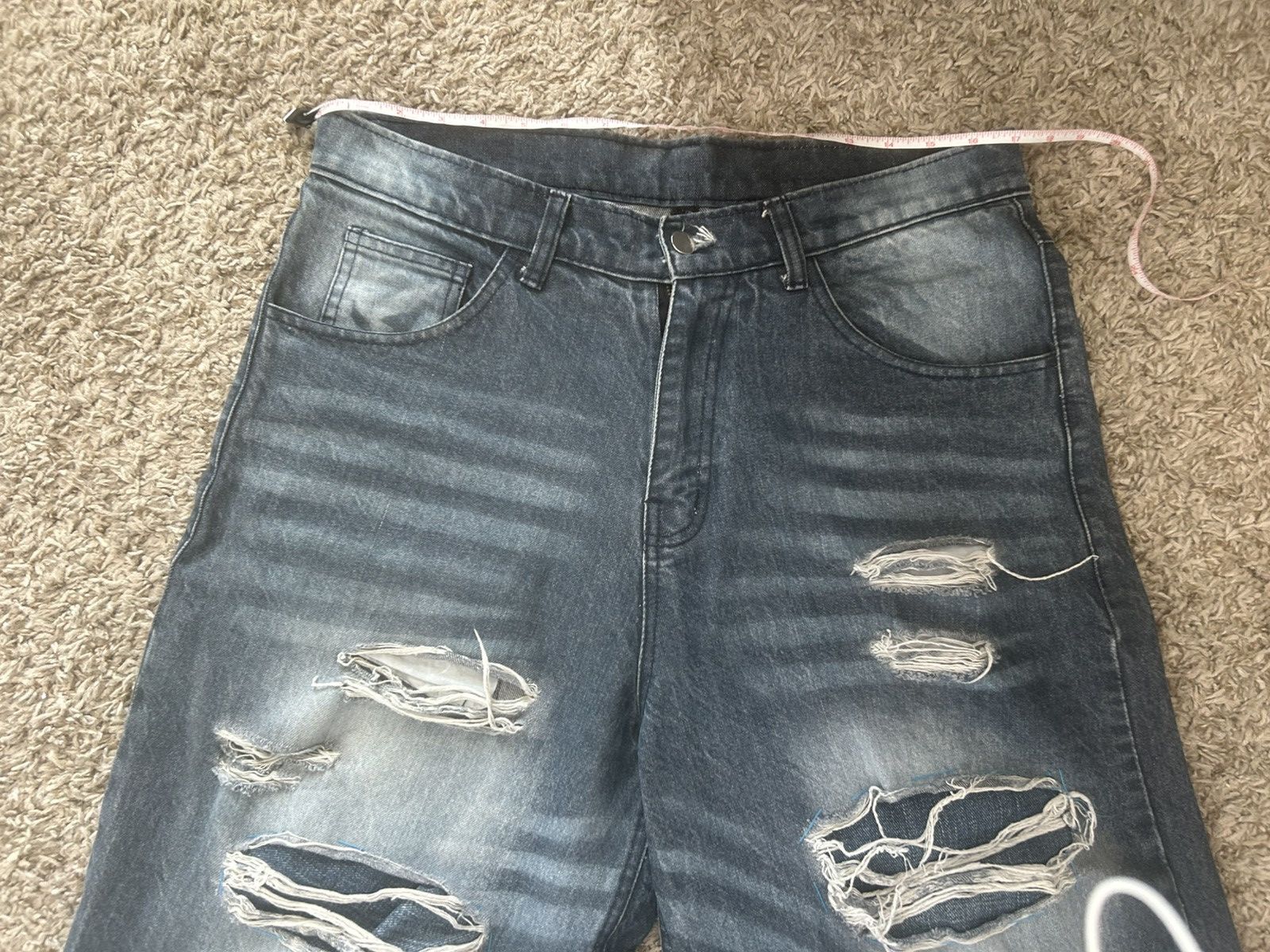 Other baggy distressed rhinestone jeans Size US 34 / EU 50 - 6 Thumbnail