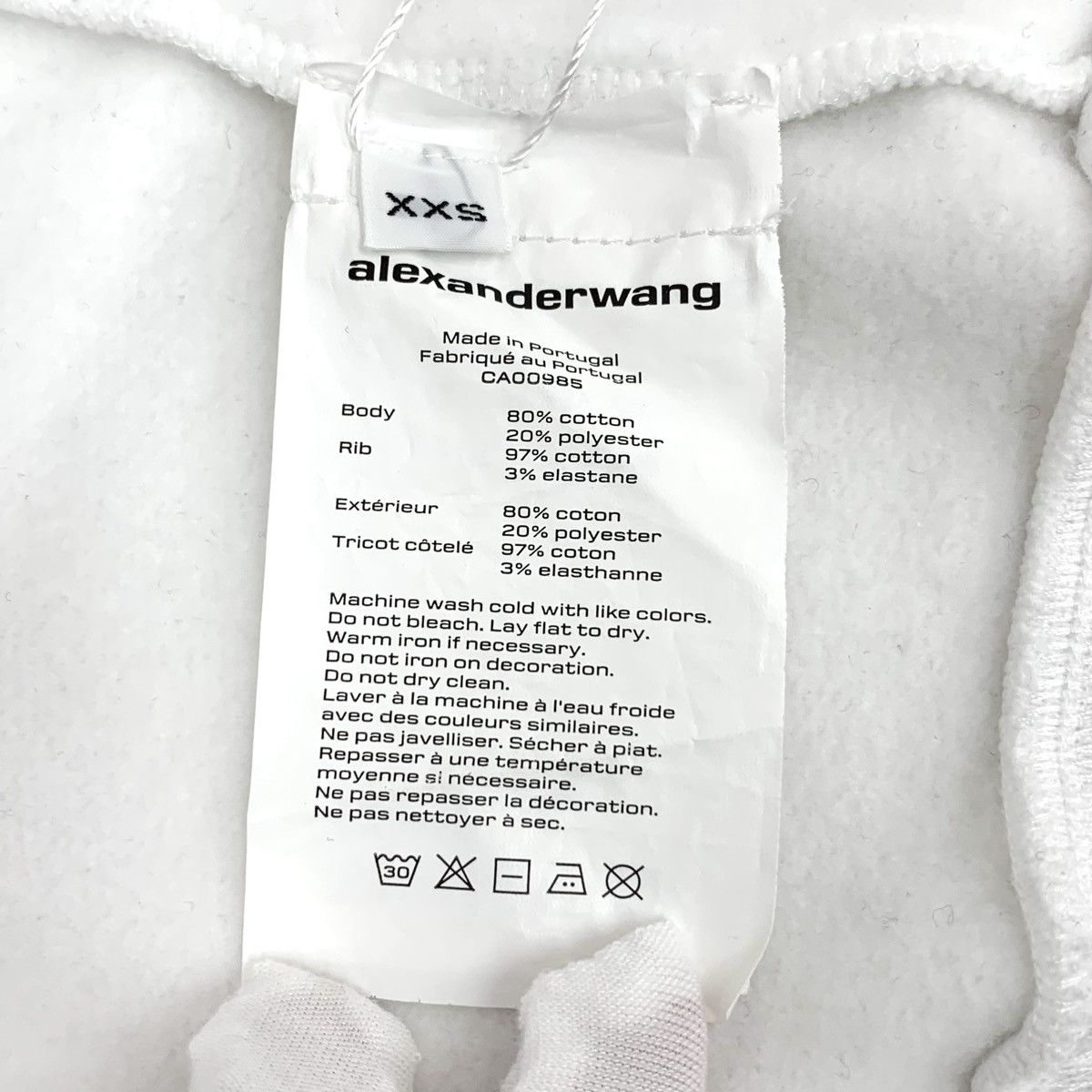 Alexander Wang Alexander Wang White Hooded Long Sleeve Sweatshirt K26WX Size XXS / US 00 / IT 34 - 6 Thumbnail