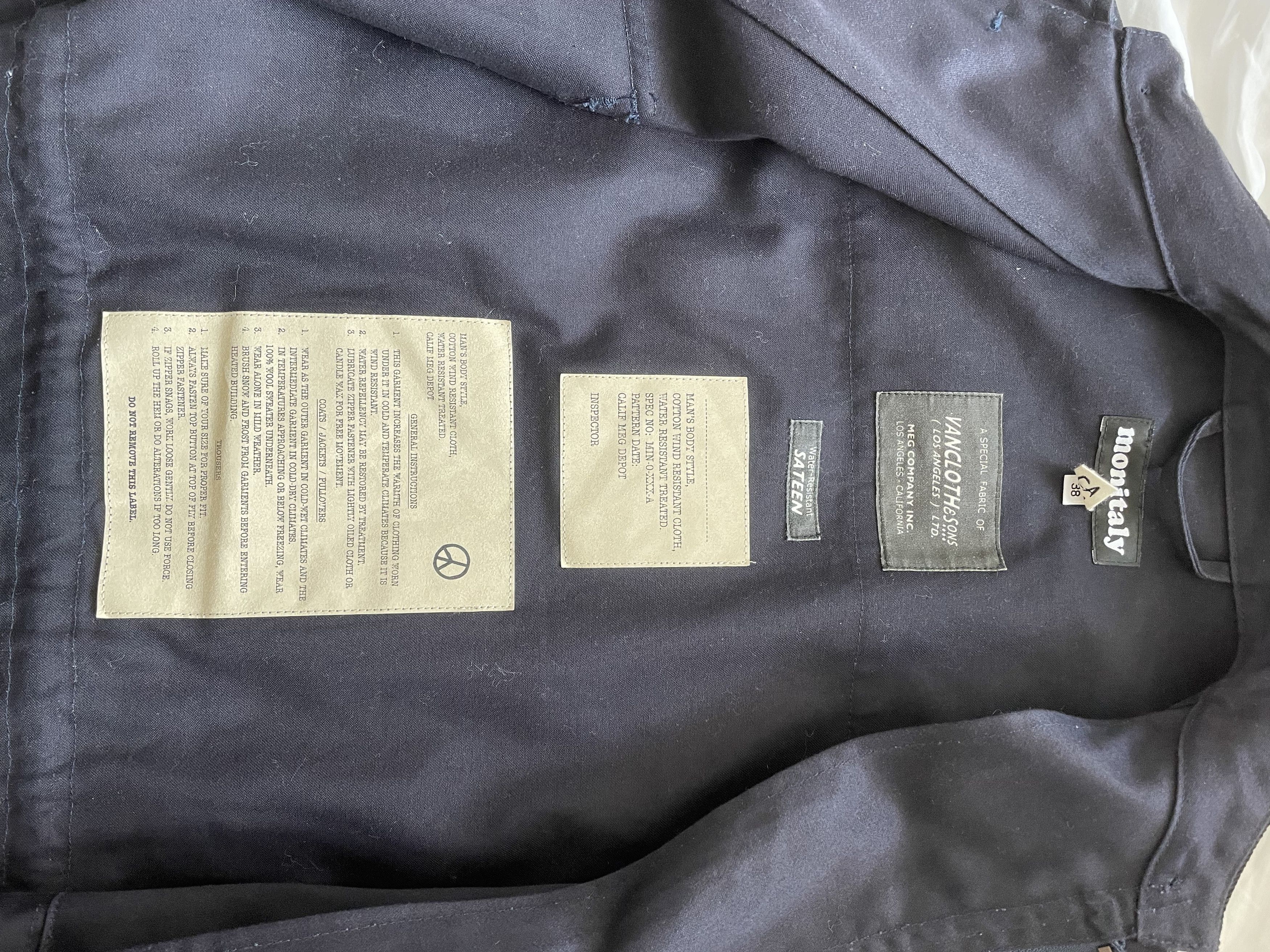 Monitaly Military Half Coat Type B, Size 38 Size US M / EU 48-50 / 2 - 4 Thumbnail