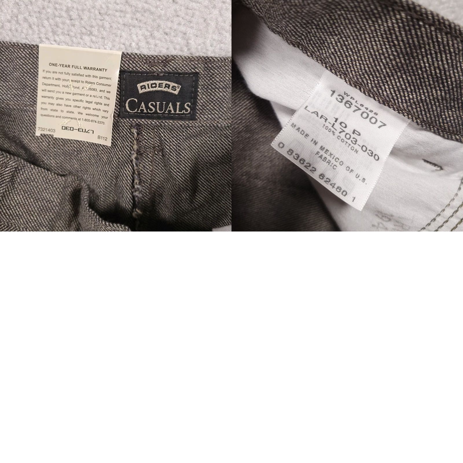 Lee Lee Riders Pants Women's 10P Brown Black Twist Eased Tapered High Rise Chino 28in Inseam Size 32" / US 10 / IT 46 - 10 Thumbnail