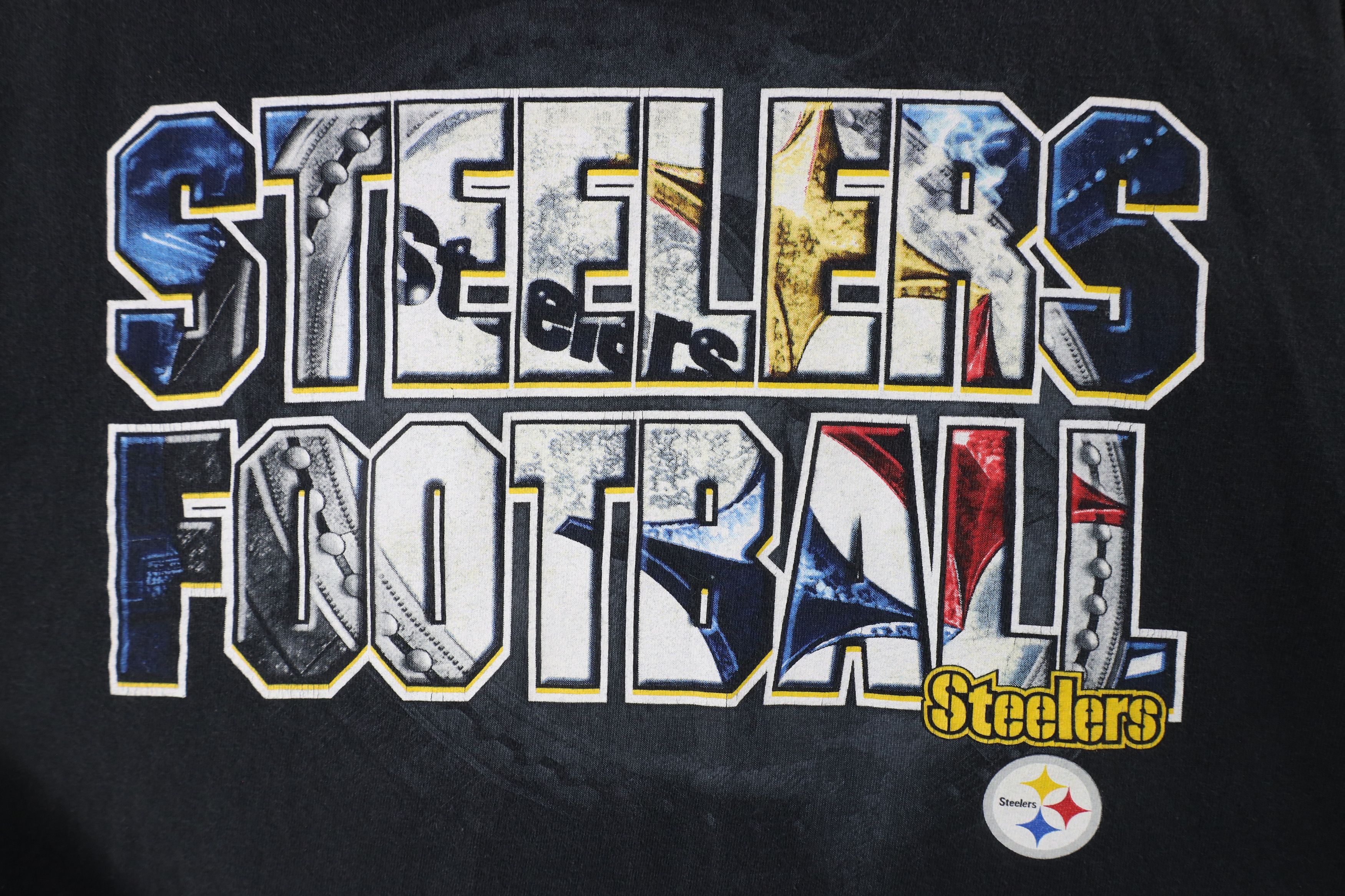 Vintage Vintage Spell Out Pittsburgh Steelers Football T-Shirt Size US L / EU 52-54 / 3 - 4 Thumbnail
