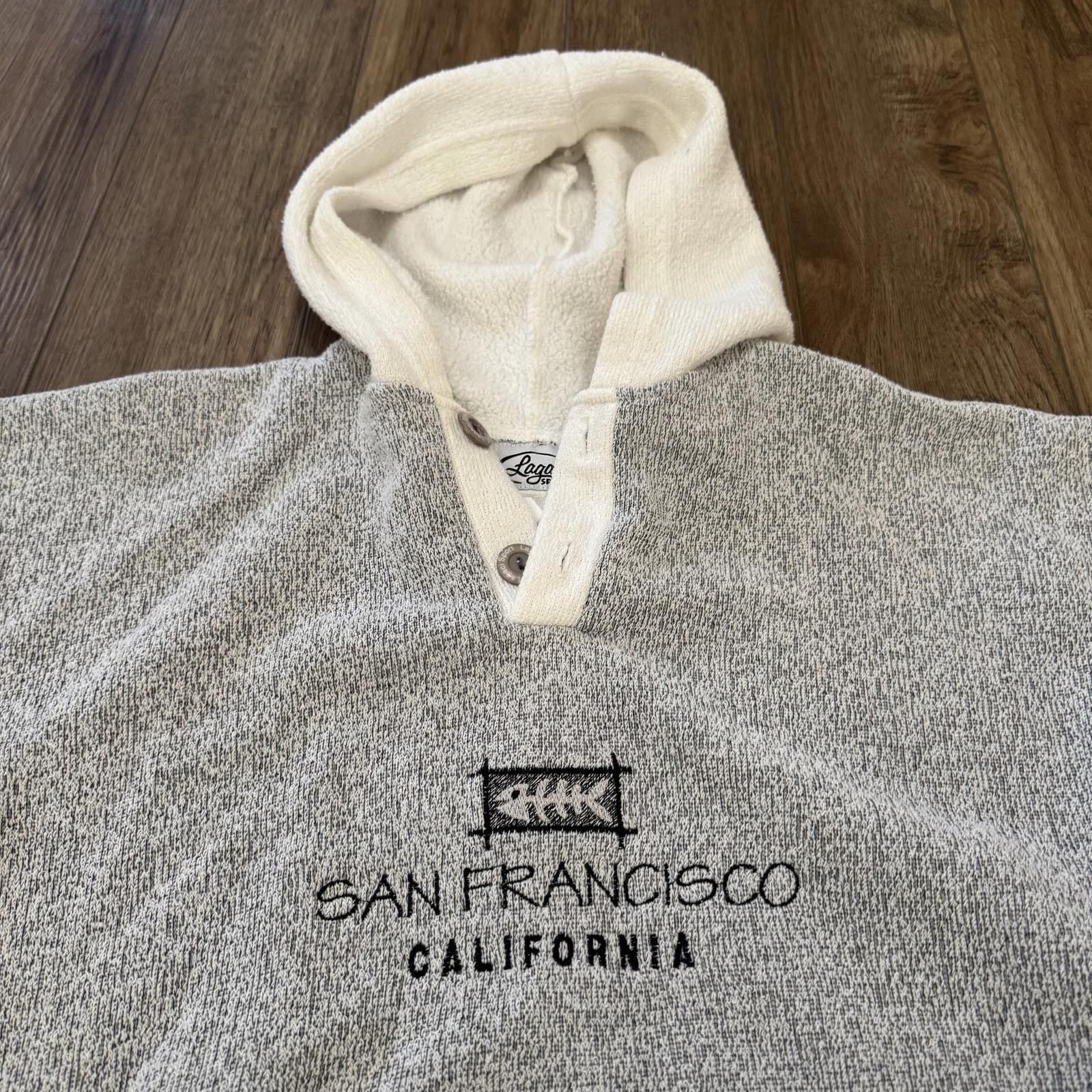 Other Vintage 80s 90s San Francisco Grey Hoodie Lagaci Sport Size US XL / EU 56 / 4 - 2 Thumbnail