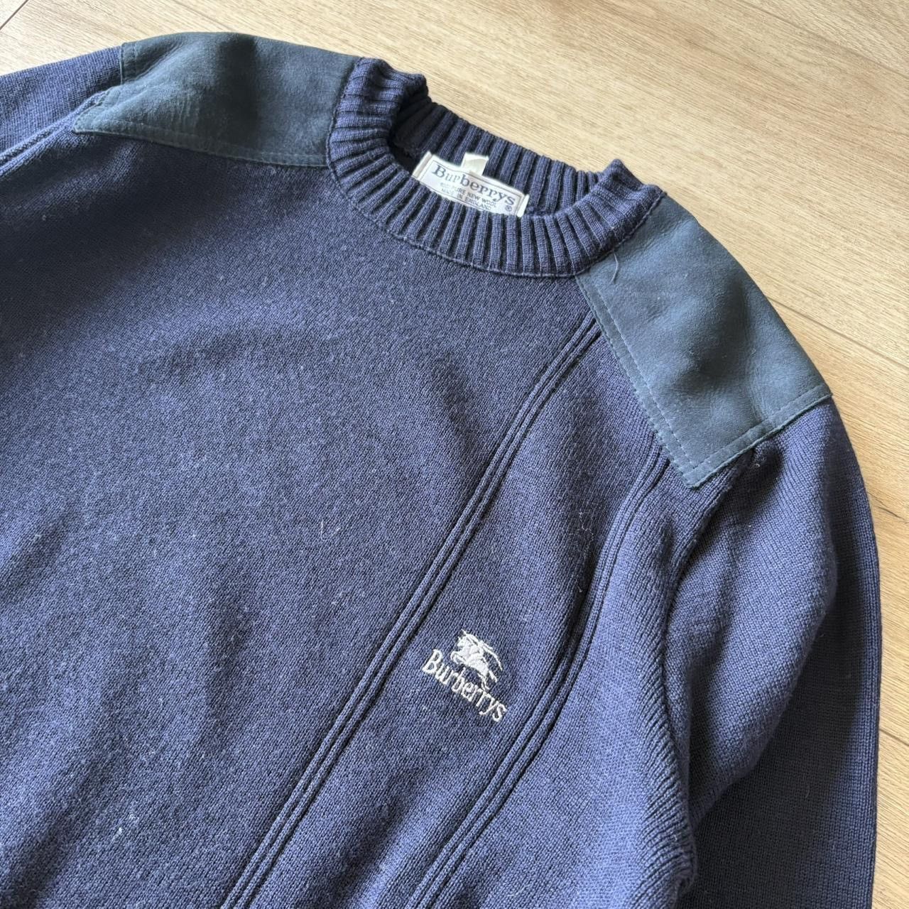 Burberry Vintage Burberrys 100% Wool Knit Sweater Size US L / EU 52-54 / 3 - 1 Thumbnail