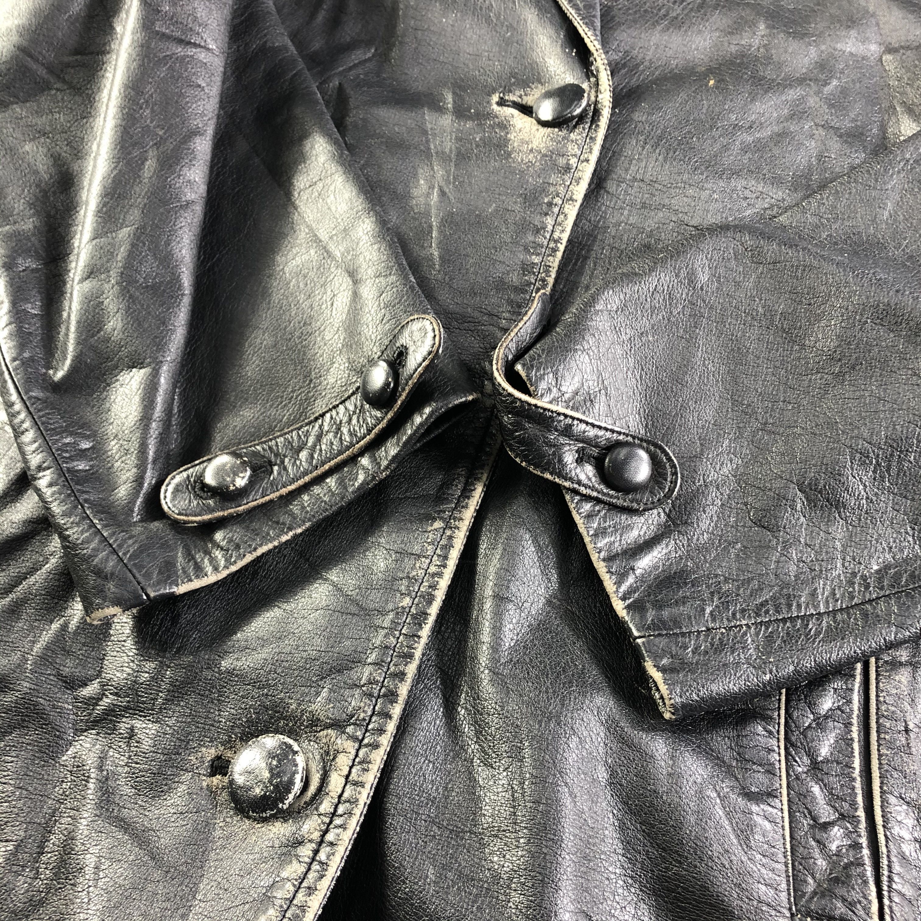 Vintage Vintage Black Leather Jacket Coat Size US S / EU 44-46 / 1 - 4 Thumbnail