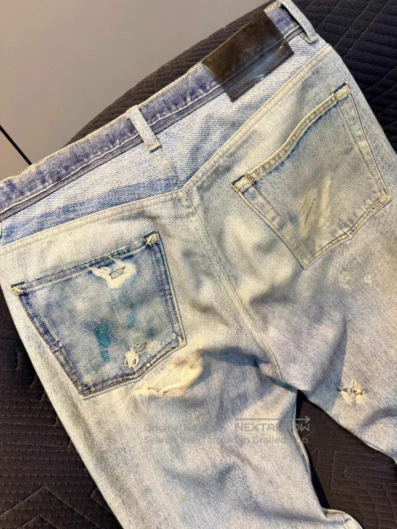 Our Legacy Our Legacy Washed Color-Blocked Loose Straight Denim Pants Size US 29 - 5 Thumbnail