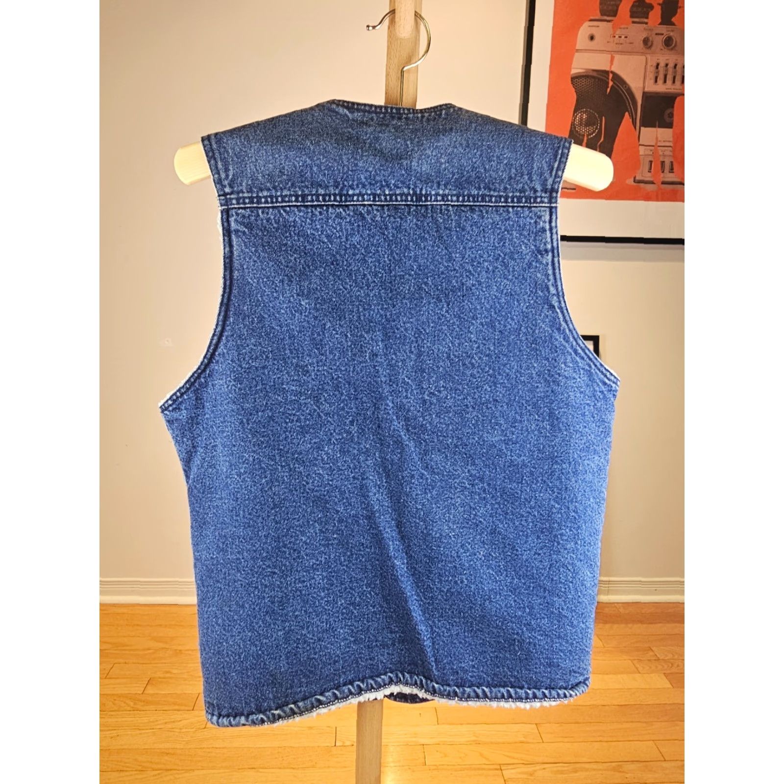 Denime VINTAGE 90' HALF MOON HUNTING WORK SHERPA LINING DENIM VEST SZ MEDIUM Size US M / EU 48-50 / 2 - 5 Thumbnail