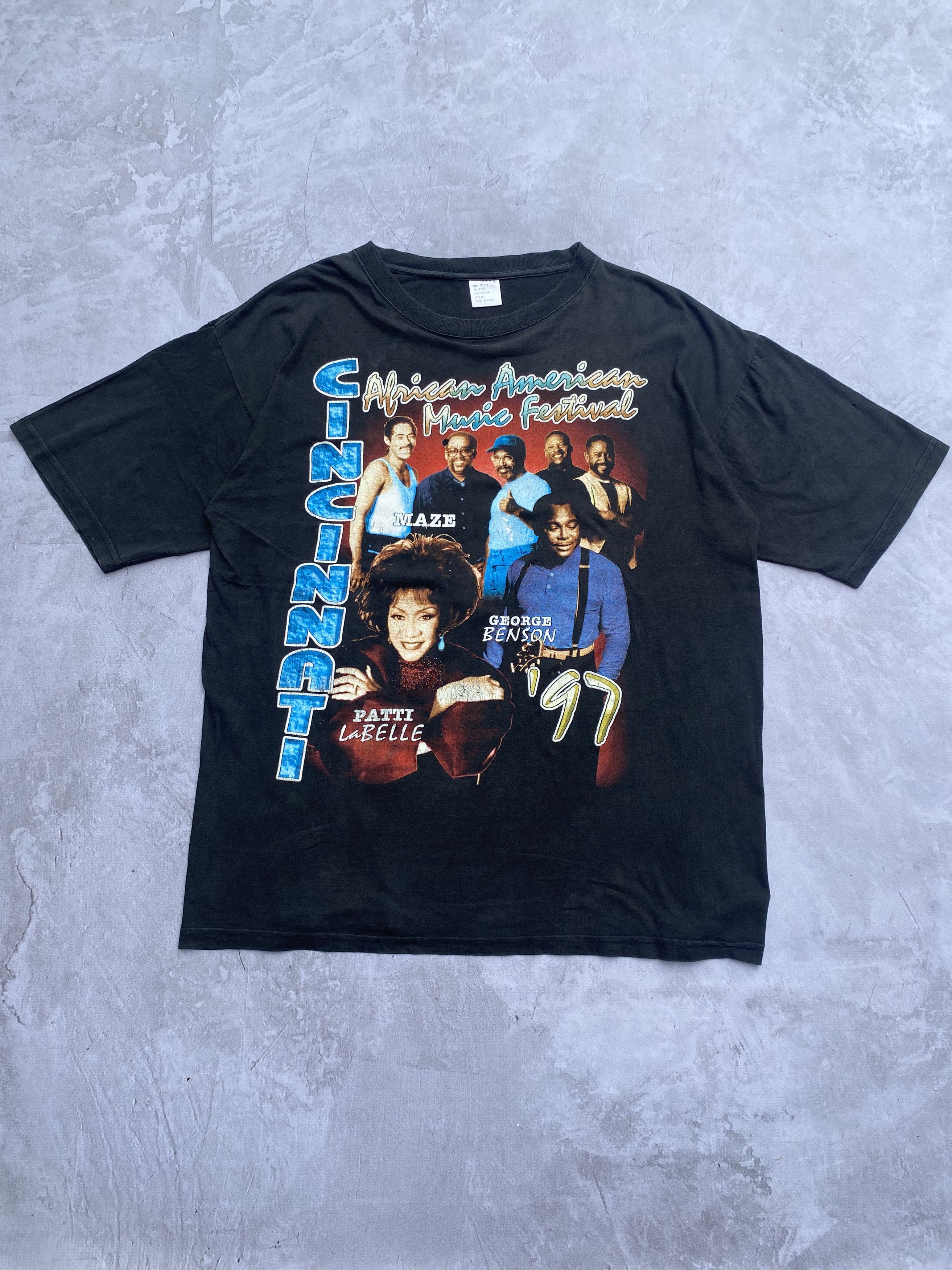 Rap Tees × Vintage 90s Raptees Aaliyah at Cincinnati Music Festival Size US XL / EU 56 / 4 - 1 Thumbnail