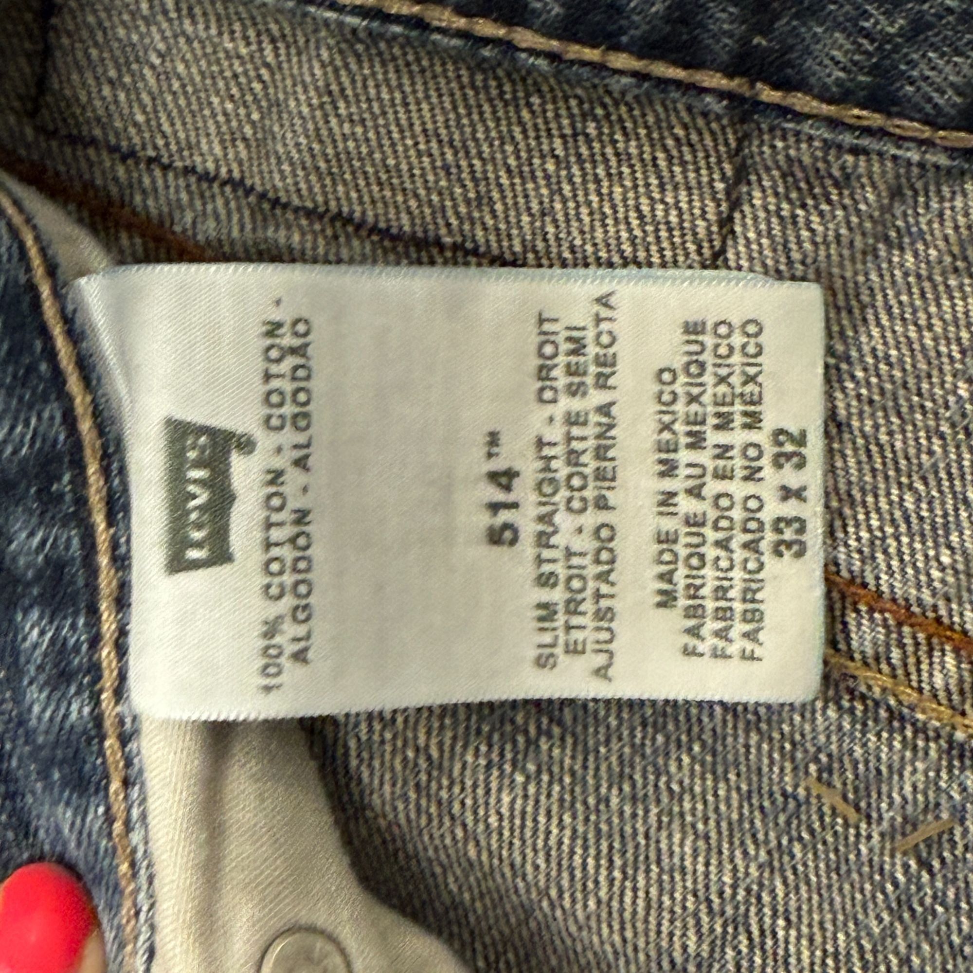 Levi's Y2K Levis 514 SLIM STRAIGHT Blue Jeans DISTRESSED Denim Pant Size US 33 - 7 Thumbnail