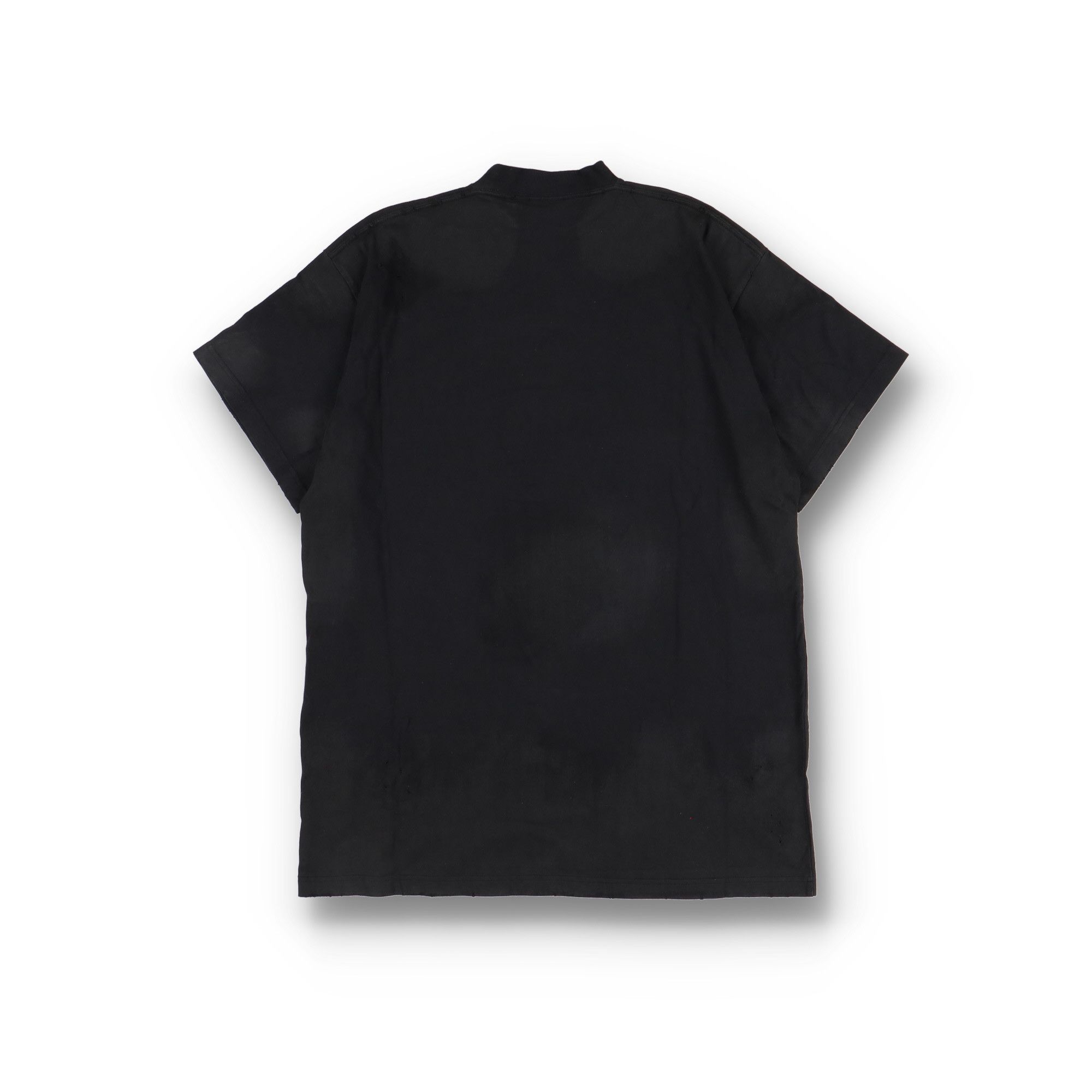 Balenciaga Black Distressed Skater Logo Oversized T-Shirt Size XS / US 0-2 / IT 36-38 - 8 Thumbnail