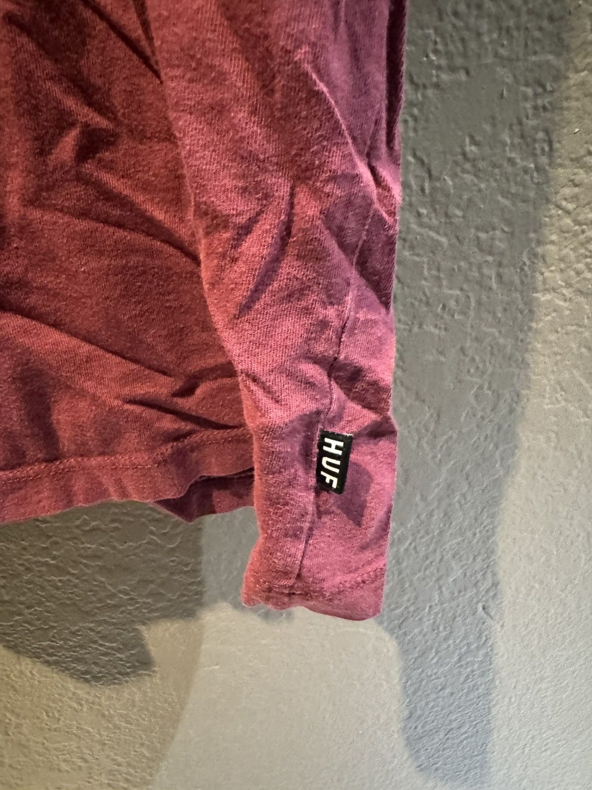 Huf Huf Script Logo Burgundy Short Sleeve Shirt Maroon Soft Size US M / EU 48-50 / 2 - 2 Thumbnail