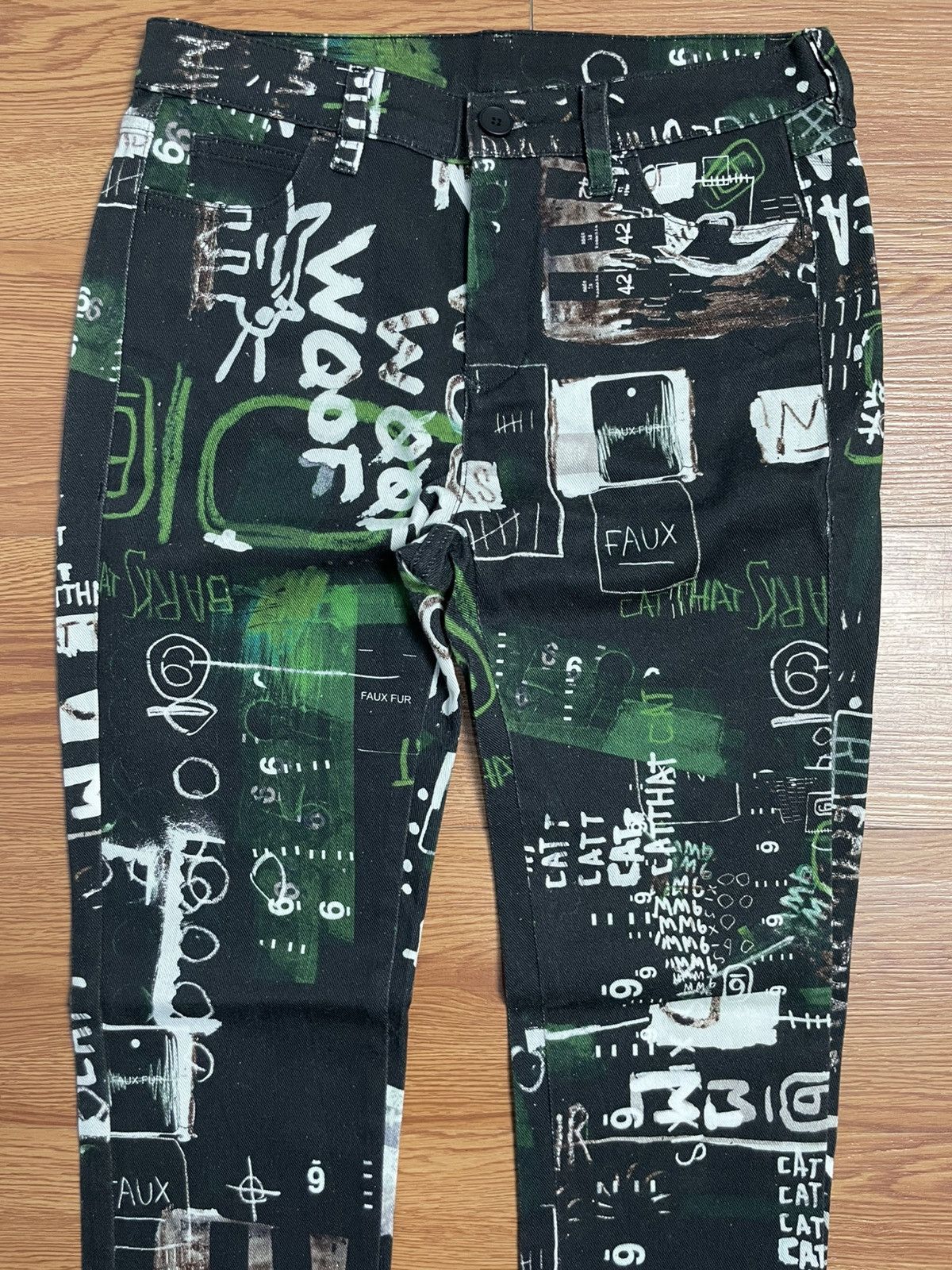 Maison Margiela Maison Margiela MM6 Grafiti Skinny Pants Size US 27 - 2 Thumbnail
