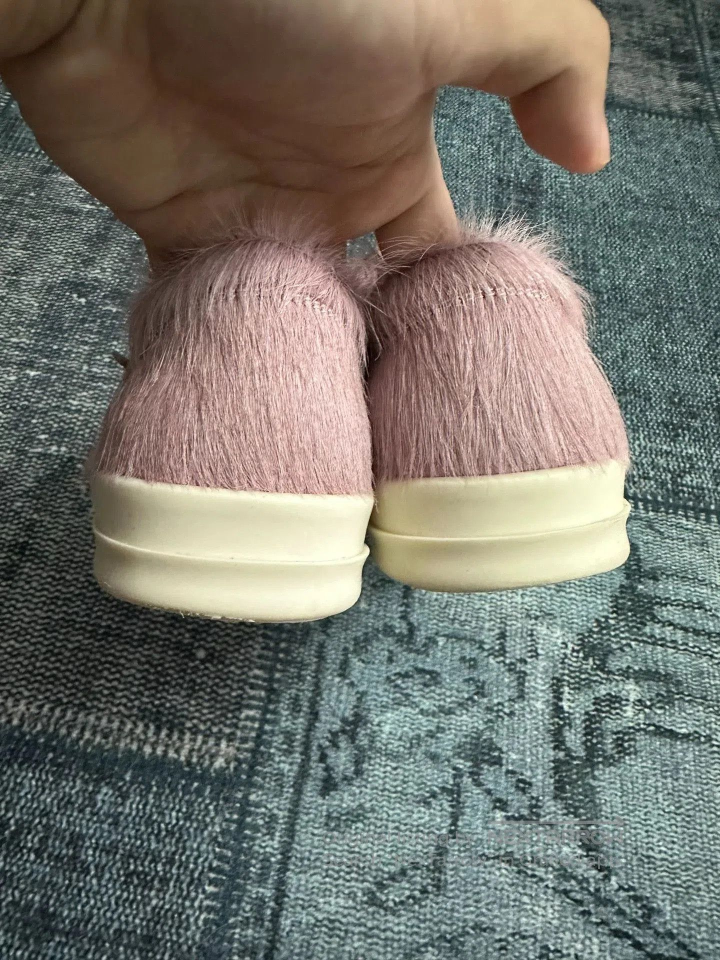 Rick Owens Pink Horsehair Shoes.