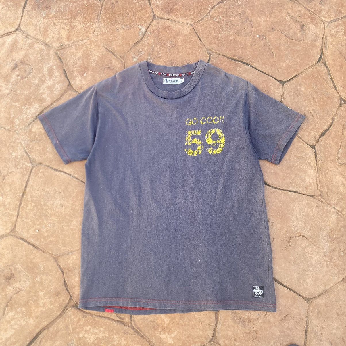 Japanese Brand Thrashed Faded Vintage Y2K Go-Coo Monkey ERD GRUNGE TEE Size US L / EU 52-54 / 3 - 2 Thumbnail