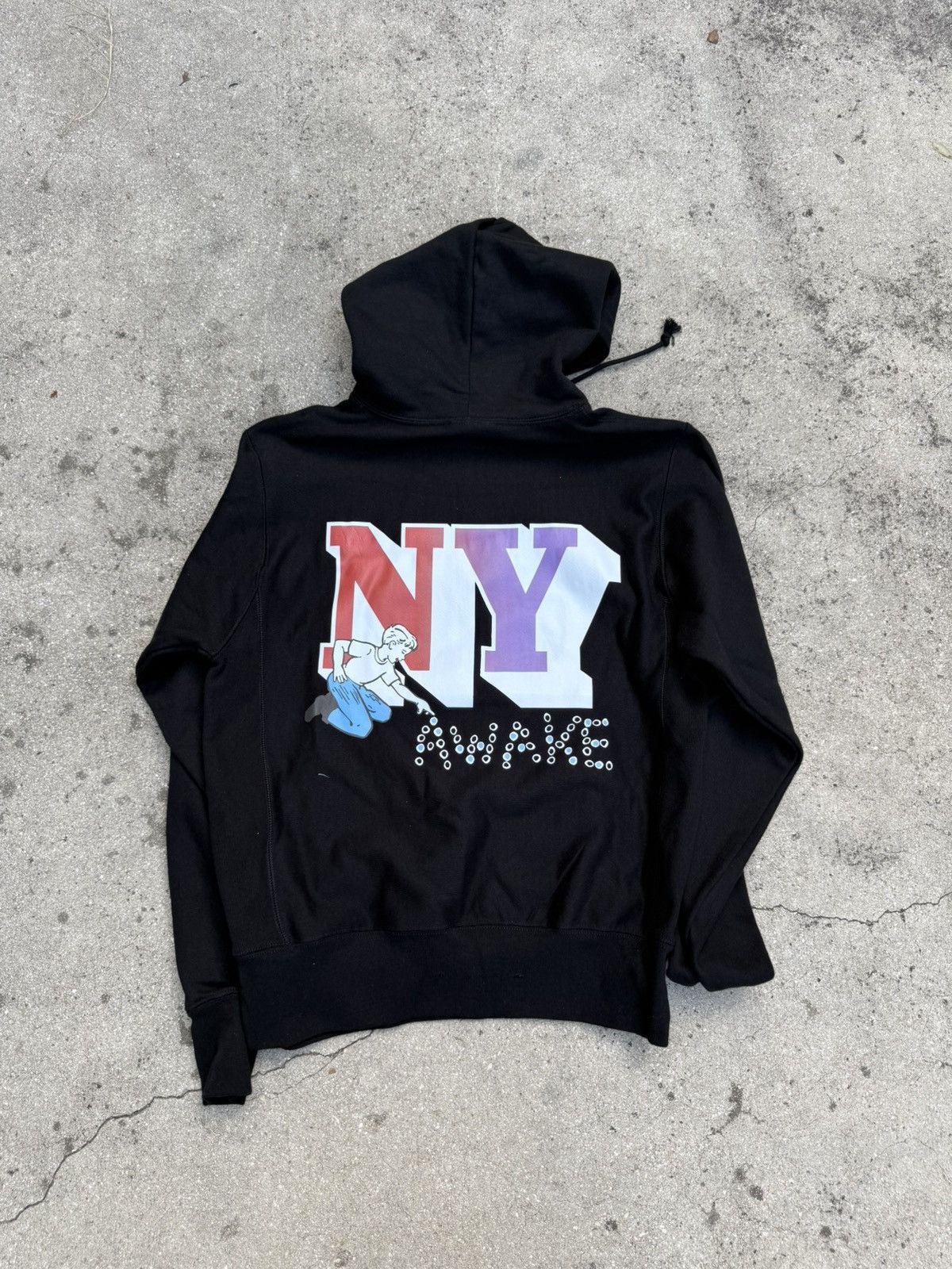 Awake NY Awake New York x Bad Not Good x Champion Collab Black Hoodie Size US S / EU 44-46 / 1 - 1 Thumbnail