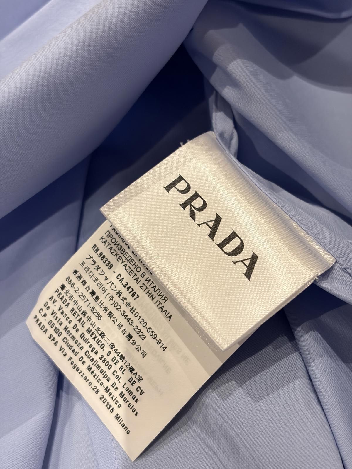 Prada Prada Milano Light Blue Cotton Dress Shirt Size US XL / EU 56 / 4 - 7 Thumbnail