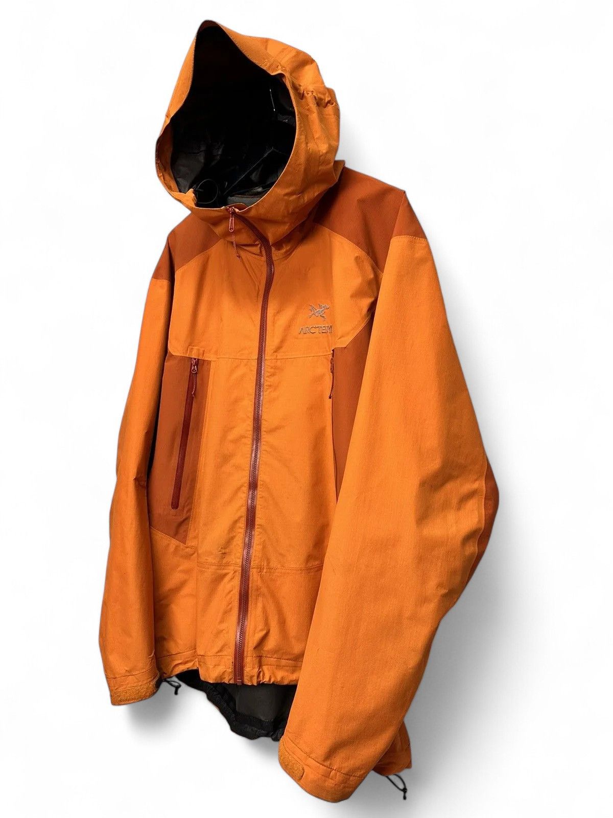 Goretex Arcteryx orange tech jacket outdoor windproof hiking style Size US XL / EU 56 / 4 - 4 Thumbnail