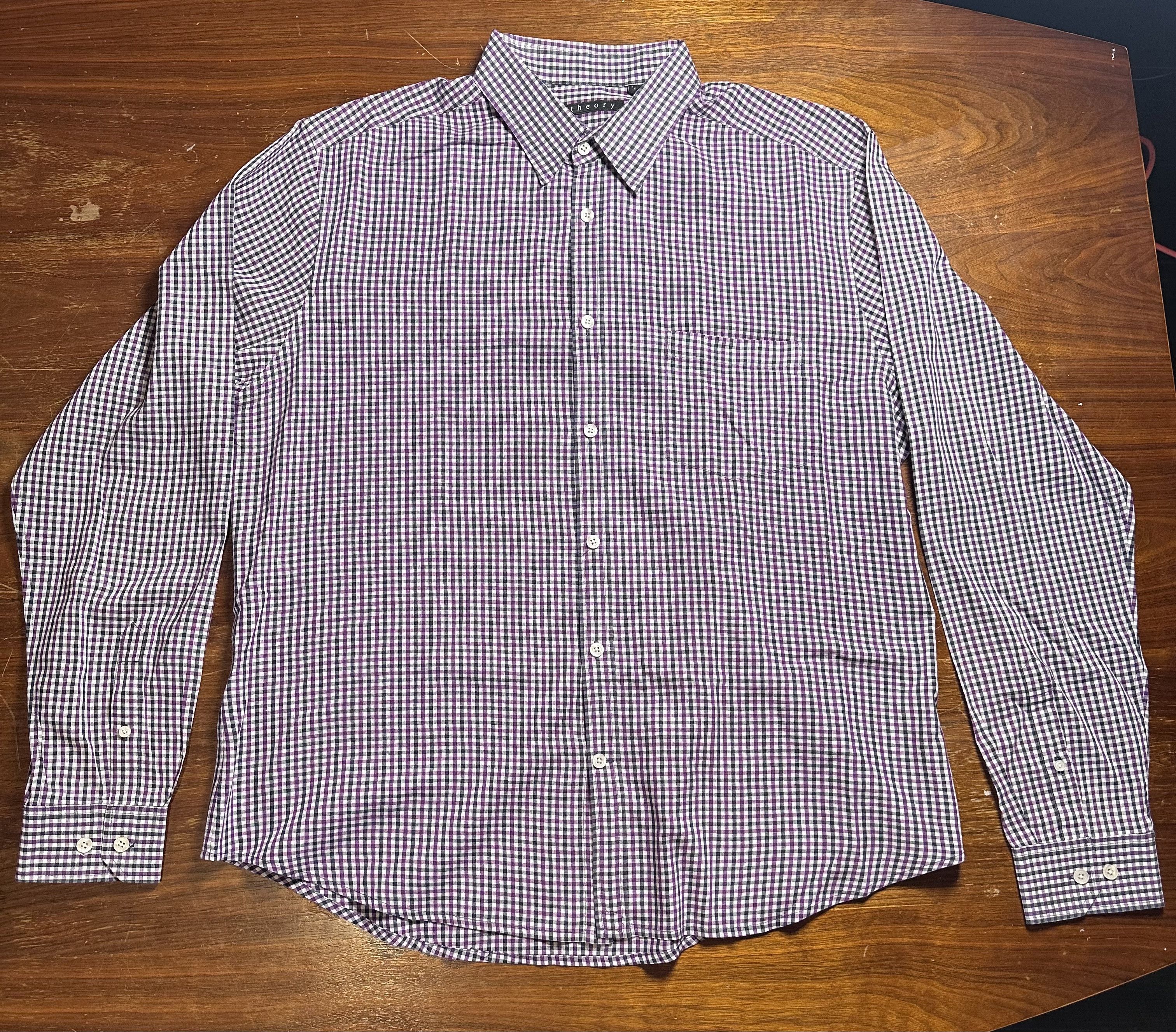 Theory Theory Gingham Check Button Down Shirt XXL Never Worn Size US XXL / EU 58 / 5 - 1 Thumbnail