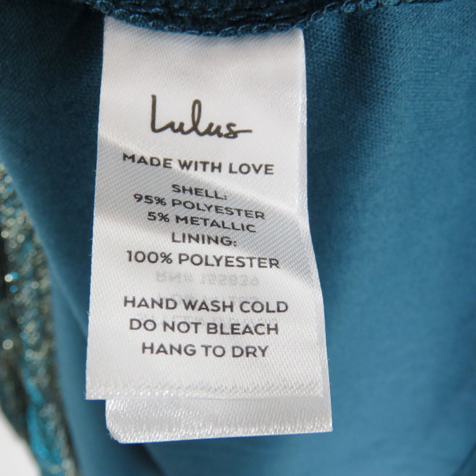 Lulus Lulus Ailey Gold Teal Blue Skater Dress Sparkly V-Neck Large Size L / US 10 / IT 46 - 9 Thumbnail