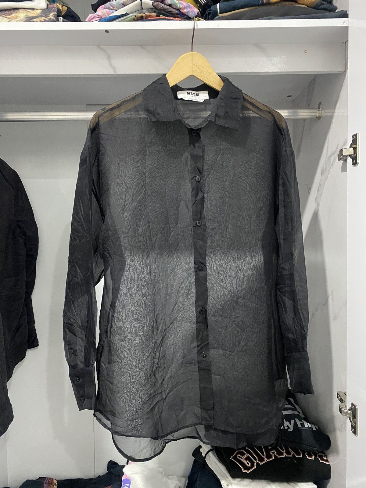 MSGM 🖤BLACKFRIDAY🖤Mesh Button Shirt Hysteric Style AA0157 Size US L / EU 52-54 / 3 - 1 Thumbnail