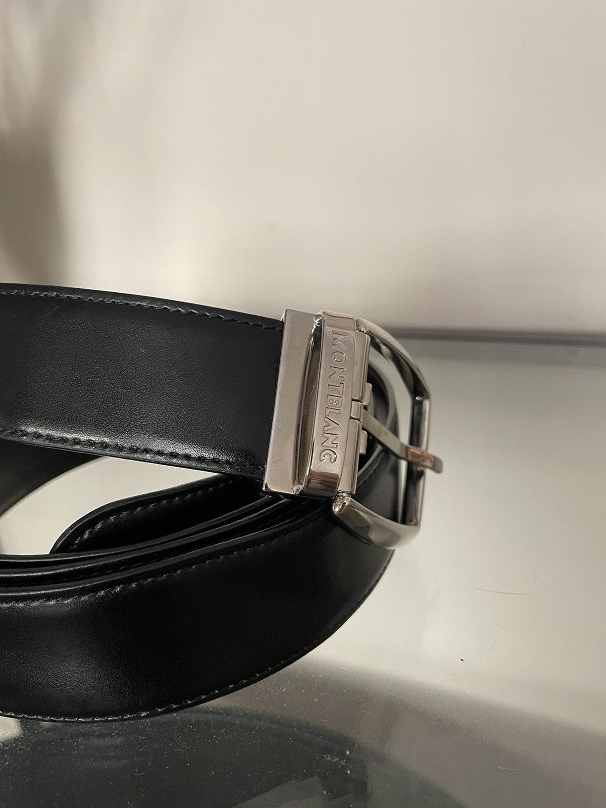 Montblanc Montblanc Trapeze Adjustable & Reversible Leather Belt 160cm Size 46 - 3 Thumbnail