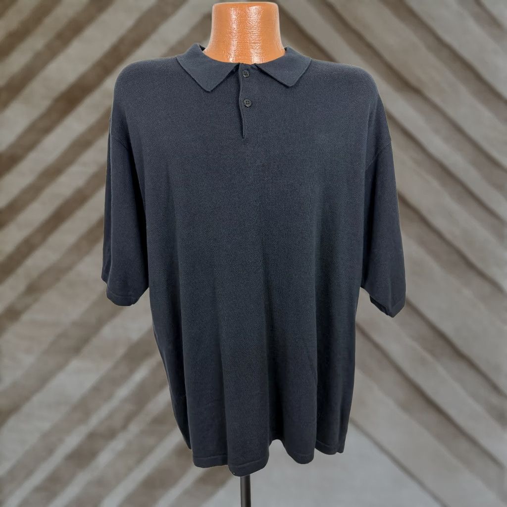 Vintage VINTAGE Munsingwear Polo Shirt Men XL Black Knit Embroidered Golf Cotton Polo Shirt XL Men Black Vintage Nike Size US XL / EU 56 / 4 - 1 Thumbnail