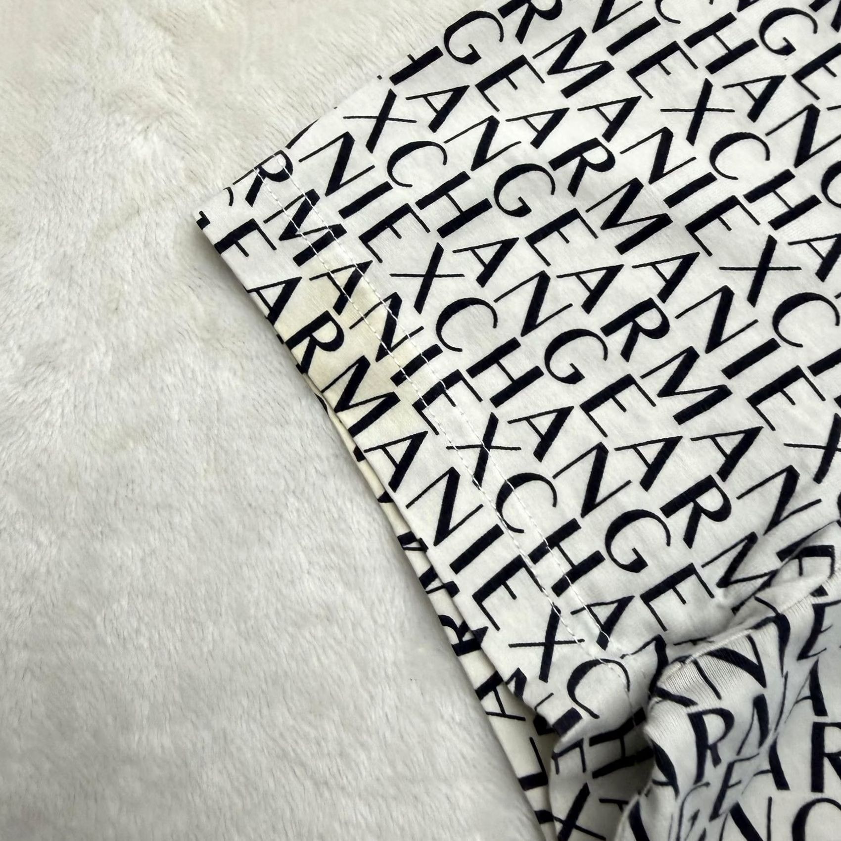 Armani Exchange Armani Exchange Shirt Mens XL White All Over Logo AOP Graphic Print Size US XL / EU 56 / 4 - 7 Thumbnail