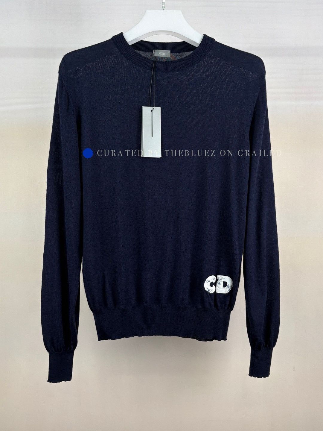 Dior Dior CD Logo Knit Sweater in Blue Size US M / EU 48-50 / 2 - 1 Thumbnail