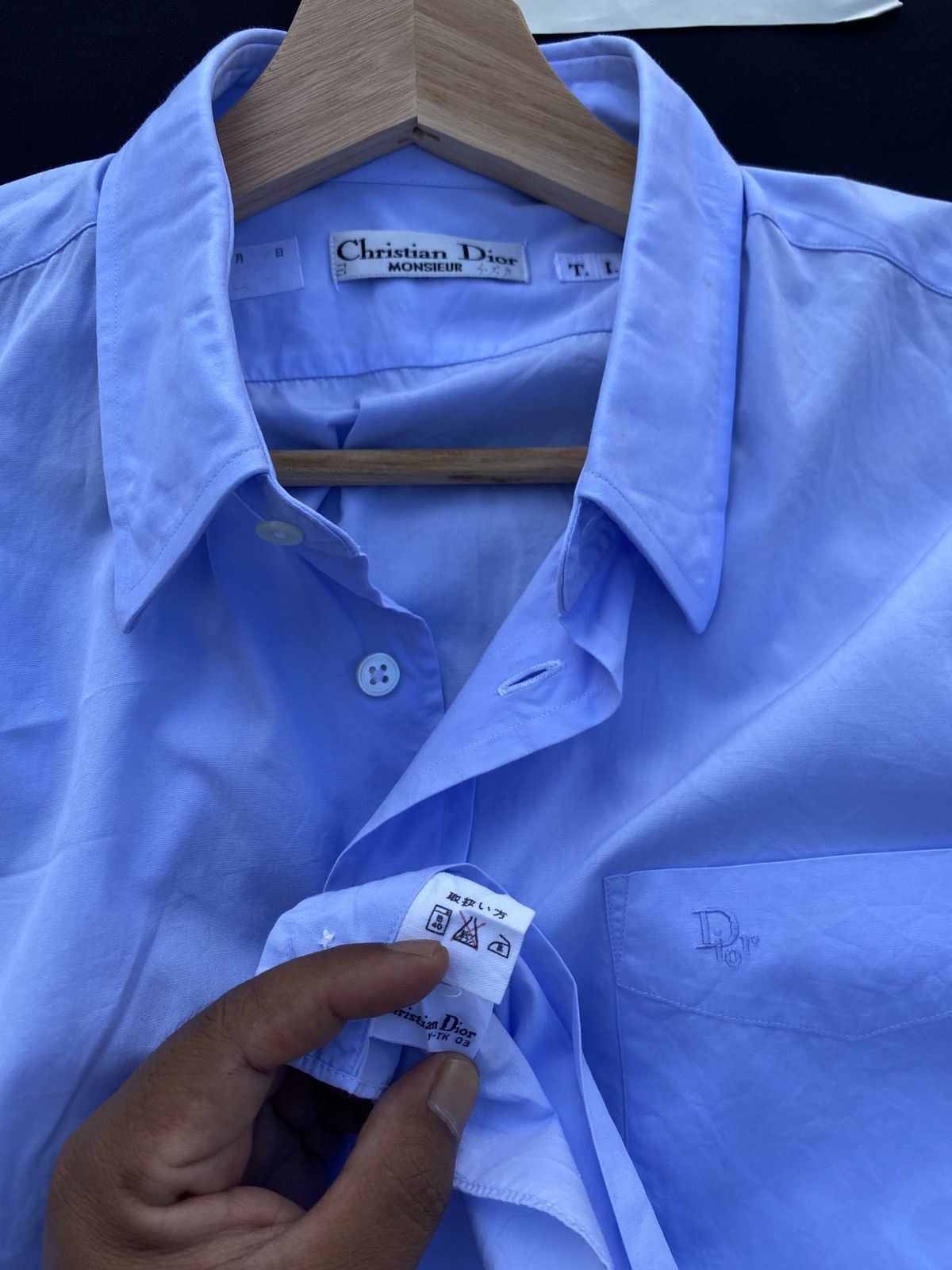 Christian Dior Monsieur Rare Vintage 90s Christian Dior Longsleeve Buttons Shirt Size US L / EU 52-54 / 3 - 15 Thumbnail