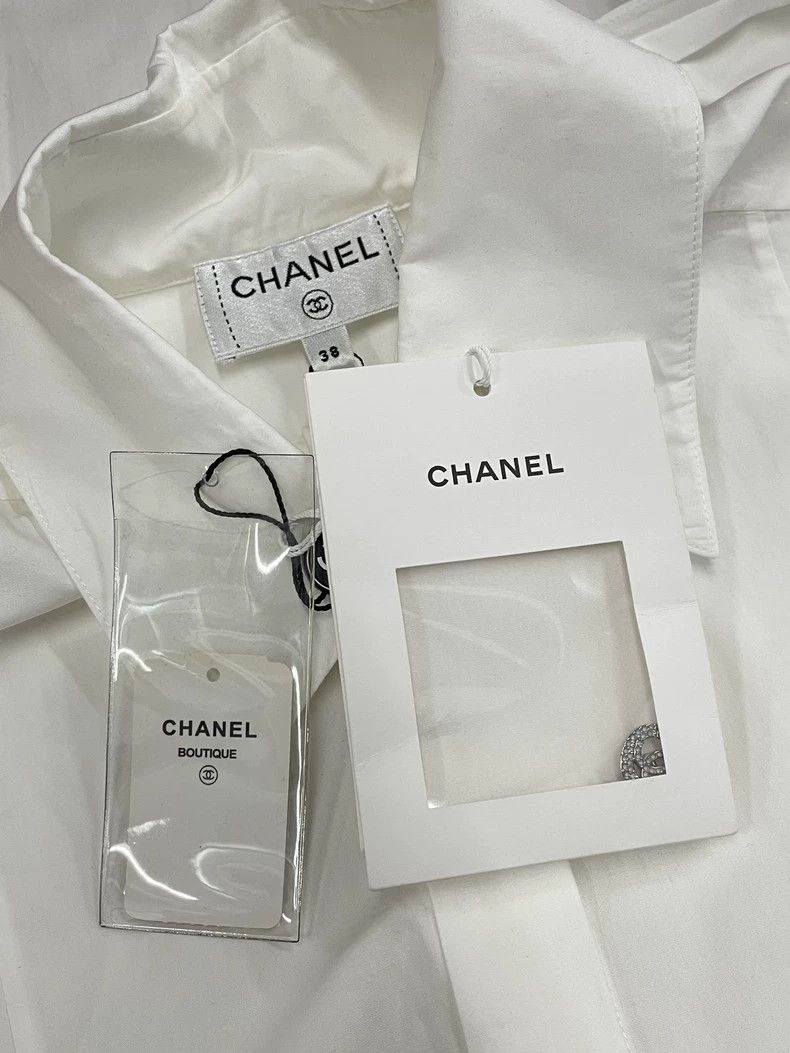 Chanel Chanel 21C white streamer lace lapel diamond button shirt Size XS / US 0-2 / IT 36-38 - 5 Thumbnail