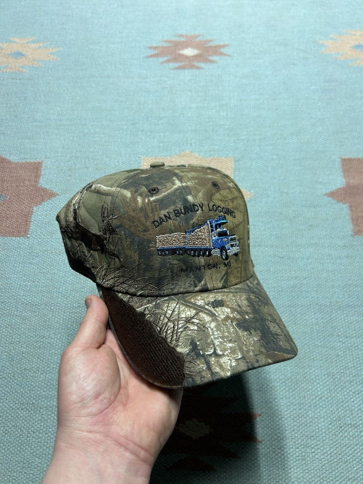 Vintage Dri Duck hat camo Dan Bundy logging Michigan truck deer wild Size ONE SIZE - 1 Thumbnail