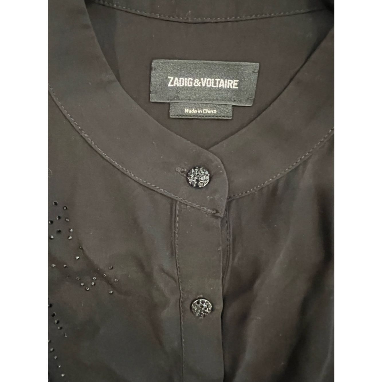 Zadig & Voltaire Zadig & Voltaire Rimaz Soft Strass Faux Wrap Shirt Dress Bl Size S / US 4 / IT 40 - 9 Thumbnail