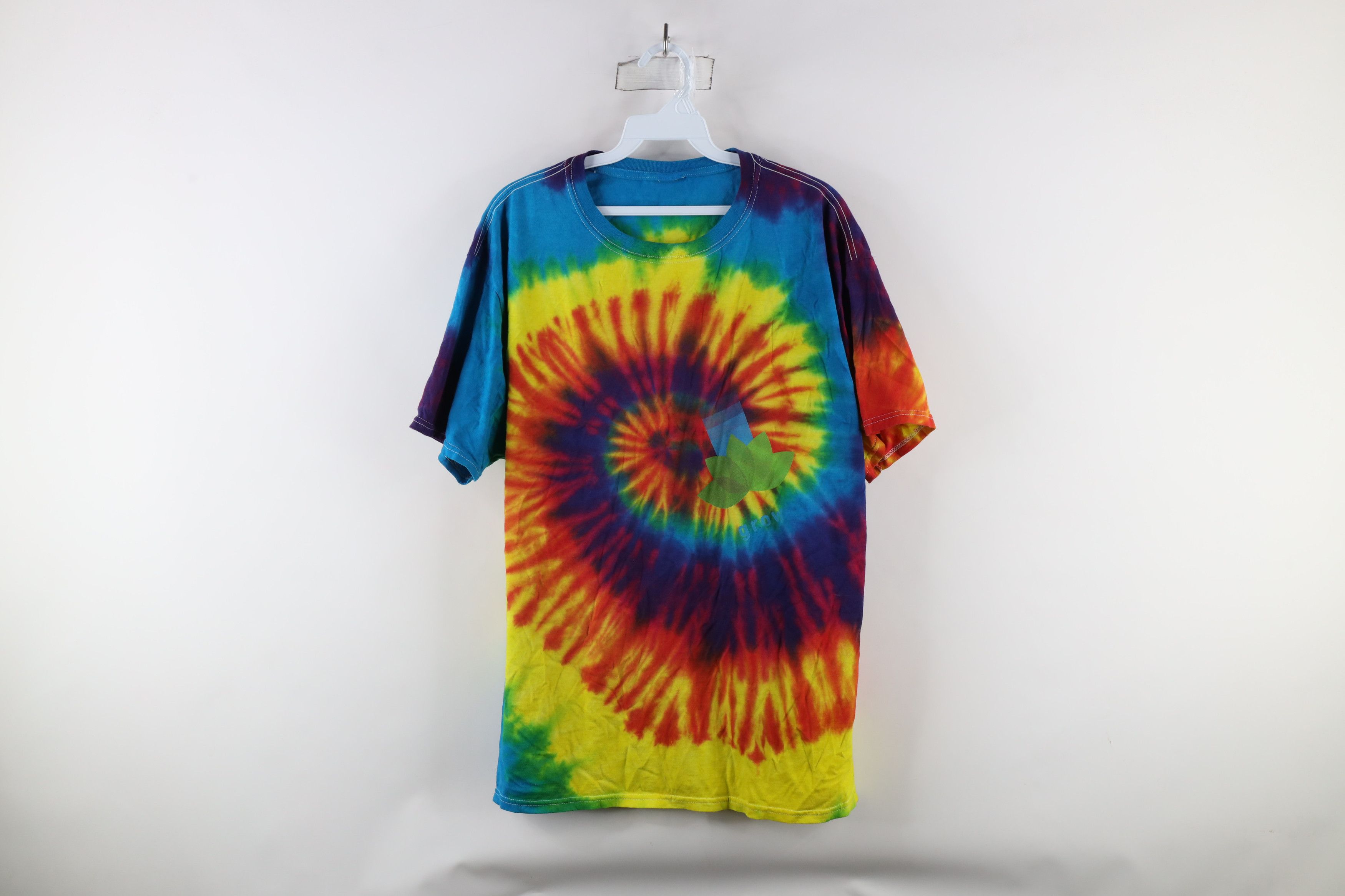 Vintage Vintage Streetwear Rainbow Tie Dye Grow Short Sleeve T-Shirt Size US L / EU 52-54 / 3 - 1 Thumbnail