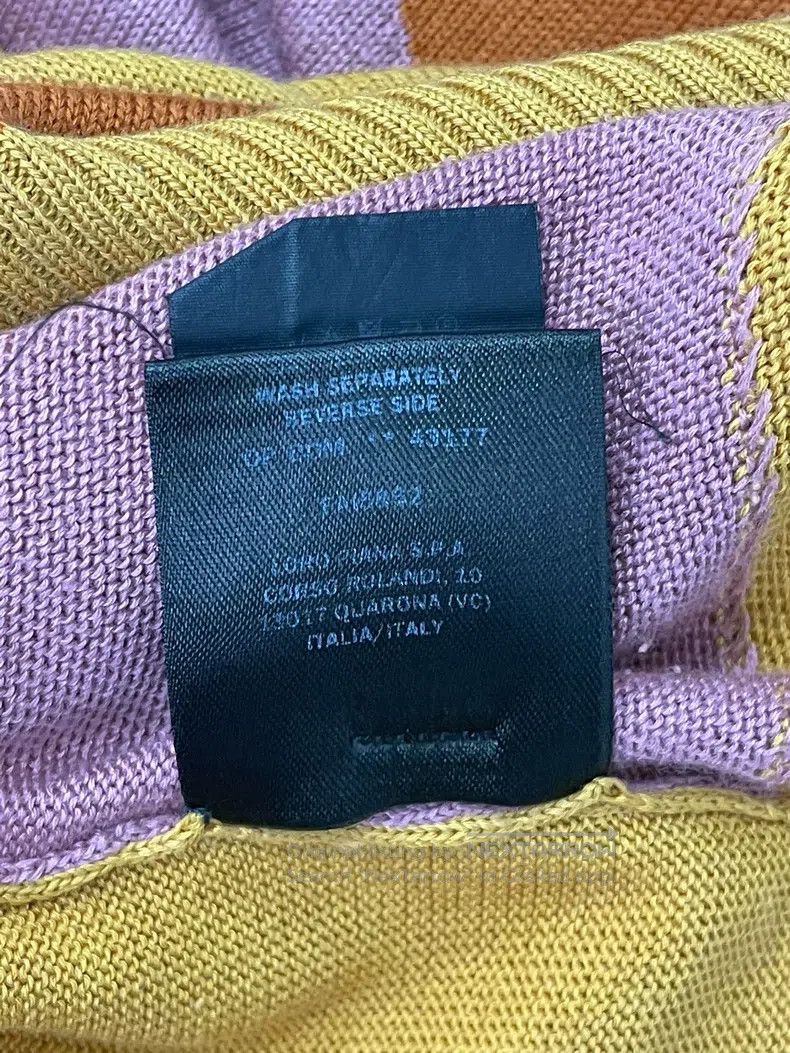 Loro Piana Loro Piana Yellow color block knit short sleeve top Size XS / US 0-2 / IT 36-38 - 6 Thumbnail