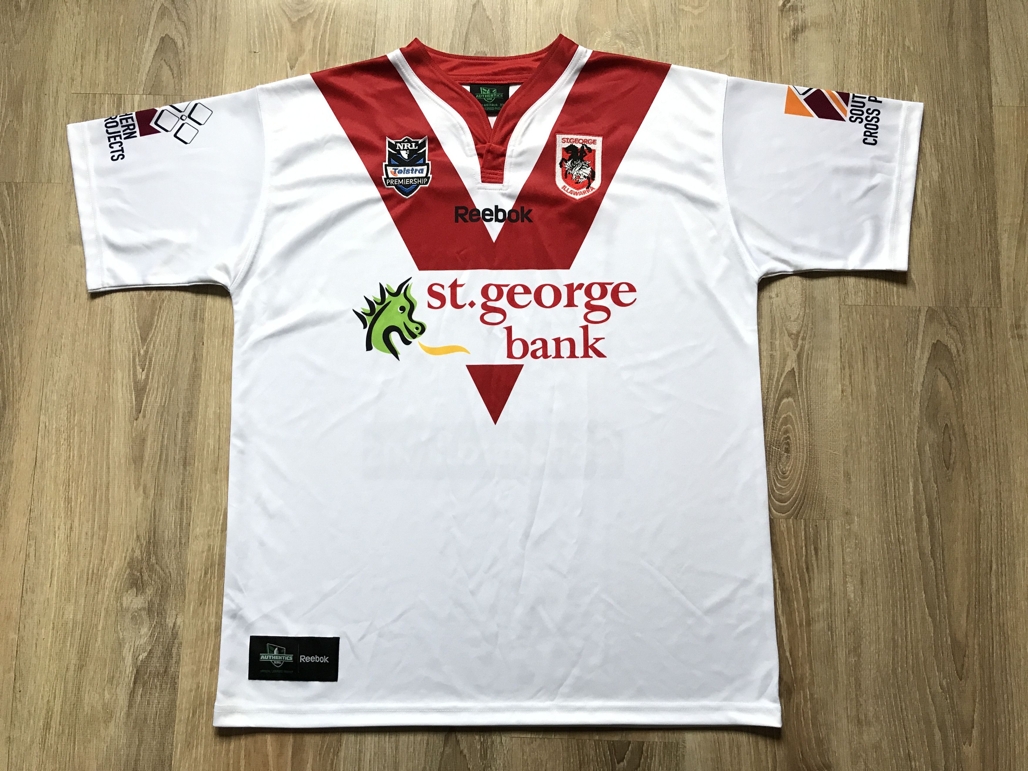 Reebok × Vintage Reebok St.George Illawarra Dragons Home Jersey 2012 NRL Size US XXL / EU 58 / 5 - 1 Thumbnail