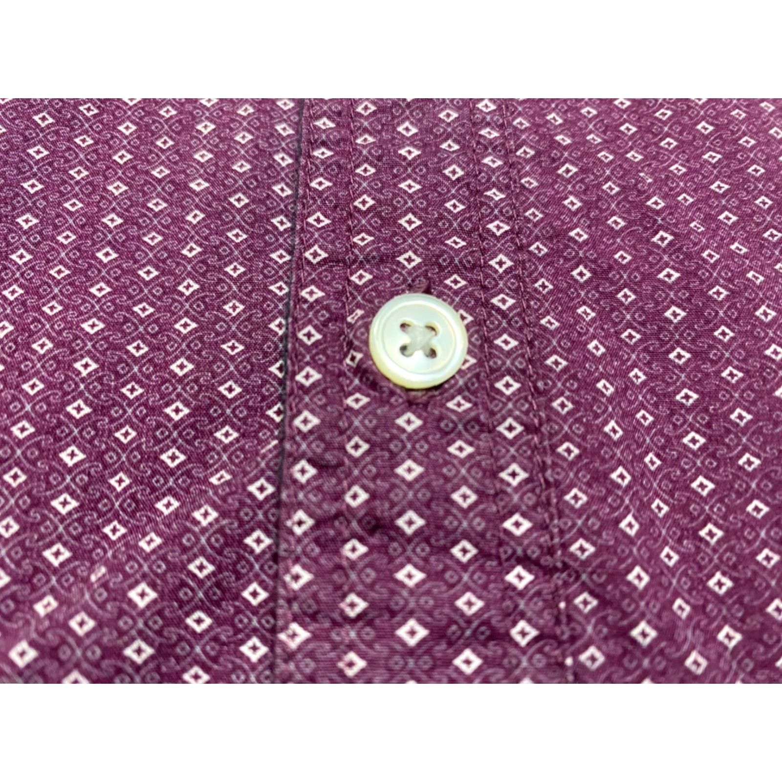 Buffalo David Bitton Buffalo by David Bitton Shirt Mens XL Button-Down L/S Purple Geometric Slim Fit Size US XL / EU 56 / 4 - 4 Thumbnail