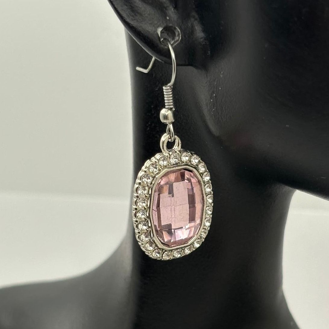Other Vintage silver & pink earrings Size ONE SIZE - 1 Thumbnail